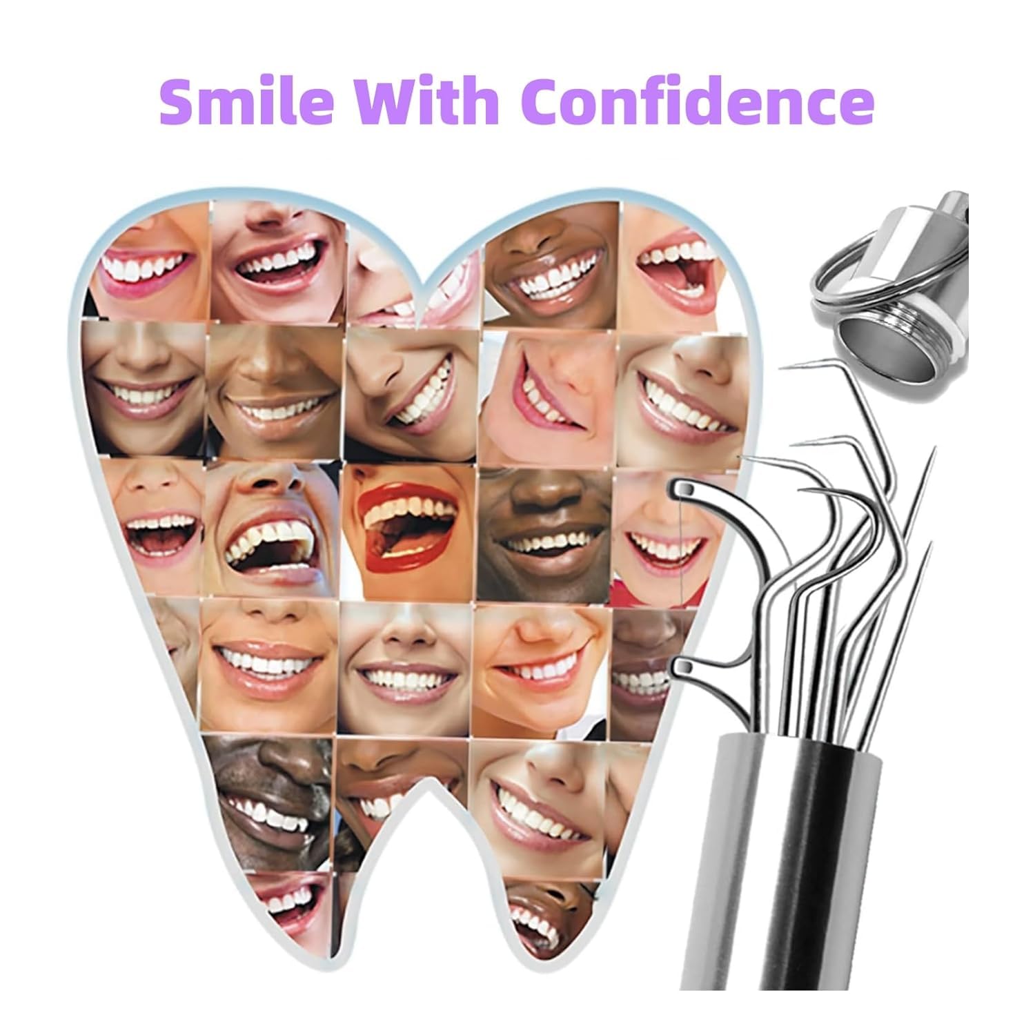 7-in-1 Teeth teeth Cleaning Tool Kit - Ultimate Oral Care Solution, Portable Toothpicks Cleaning Picks Flosser for Personal Care Teeth Braces Cleaning Tool, Dental Hygiene Kit 1