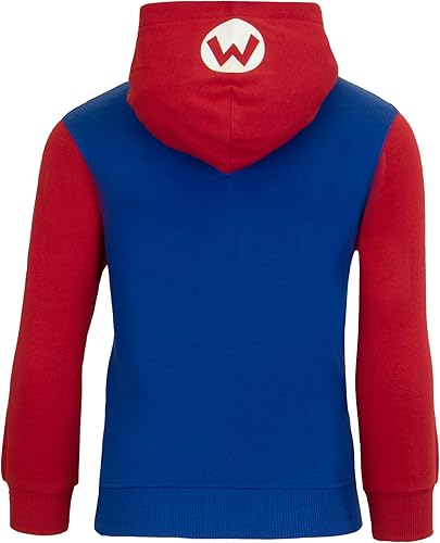 Miniatura 4 de Nintendo Super Mario Bros. - Sudaderas con capucha para niños, Mario y Luigi con cremallera para niños