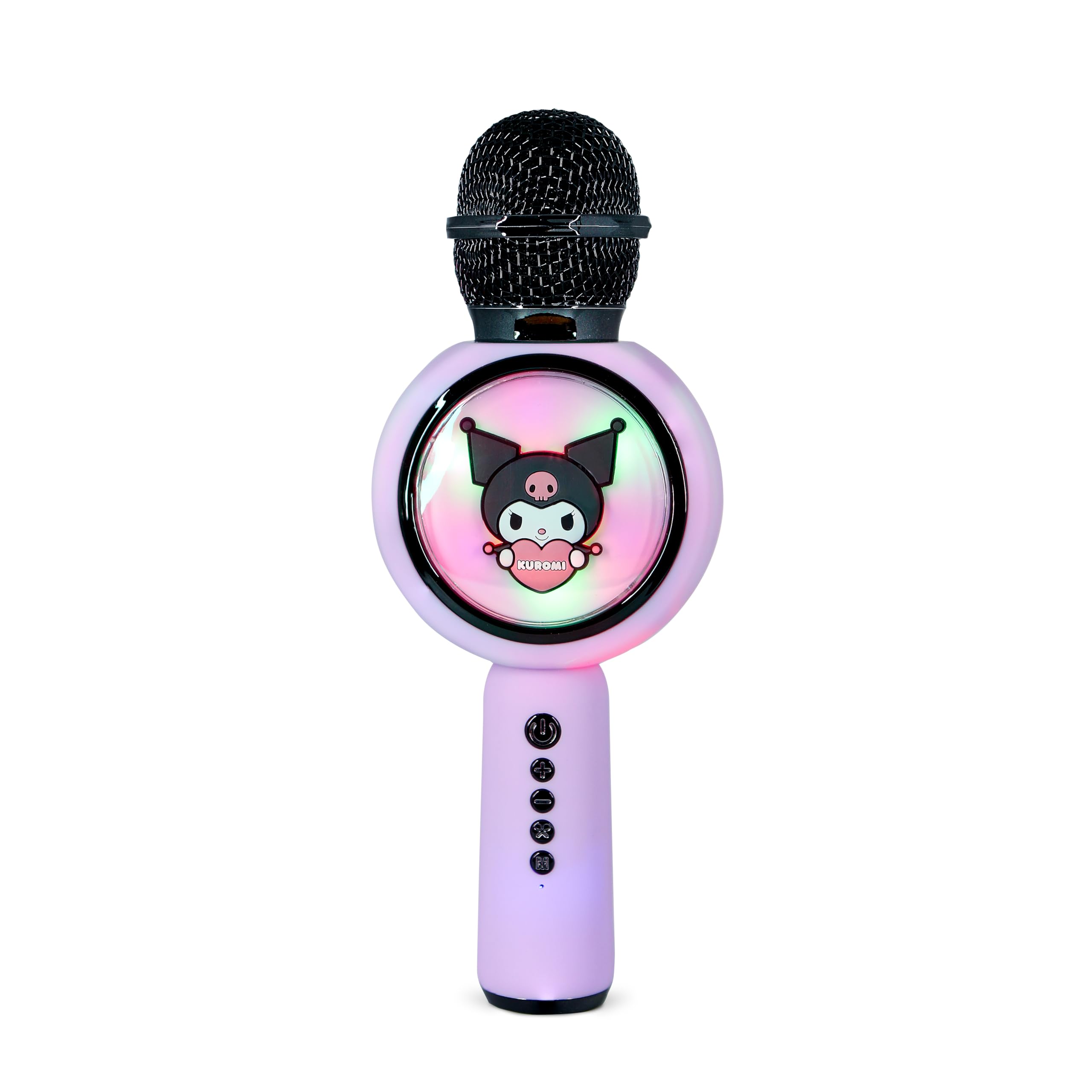 OTL Technologies Kuromi Popsing LED Light Up Wireless Karaoke Microphone with Voice Changer Mode