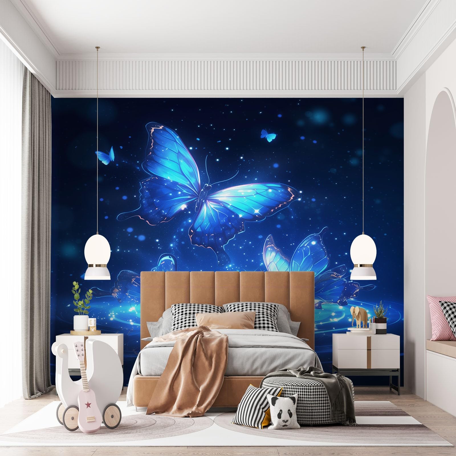 Interior Wallpaper With Butterflies