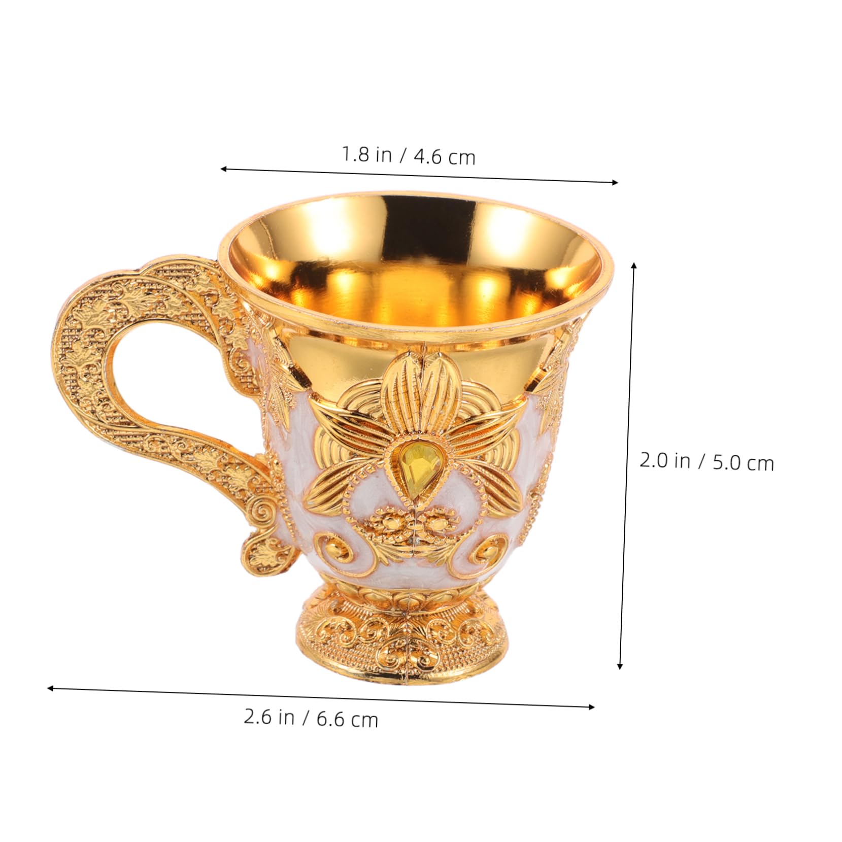 Cabilock Vintage Goblet with Embossed Flower Pattern Elegant Medieval Chalice for Banquets Parties and Halloween Celebrations Portable Design for Wine Tea Liquor