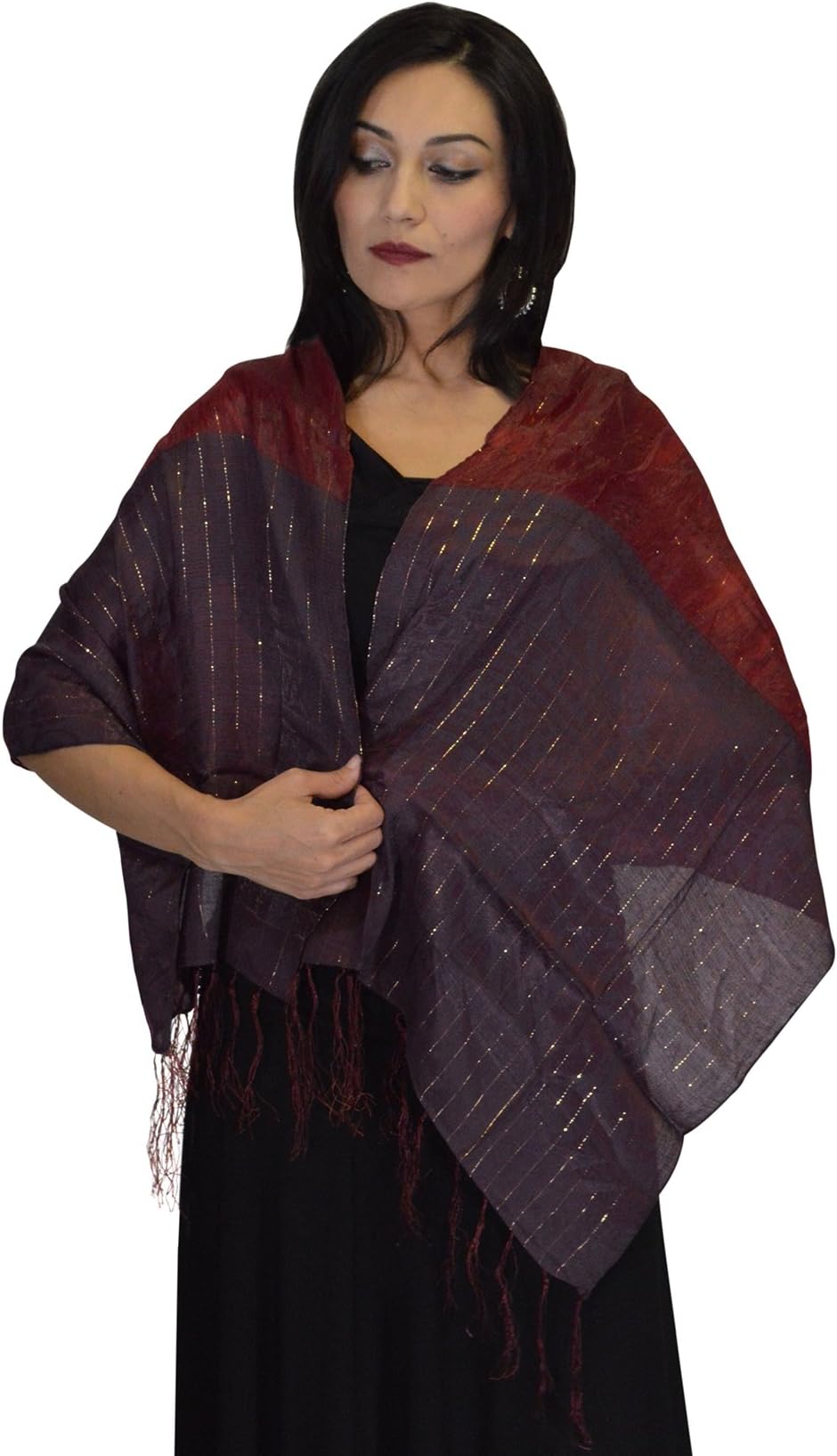 Moroccan Shoulder Shawl Breathable Oblong Head Scarf Silky Soft Exquisite Wrap