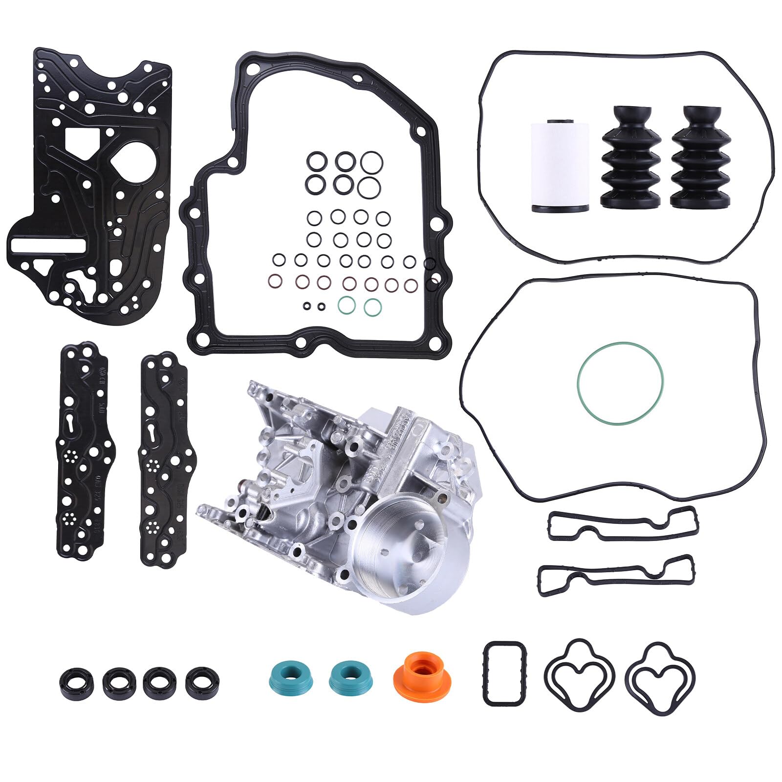 Asudaro Juego de juntas de cuerpo de válvula de transmisión, kit de revisión mecatrónica 0AM32506AE 0AM325066AC para A1/A3/Q3 DQ200 de 7 velocidades