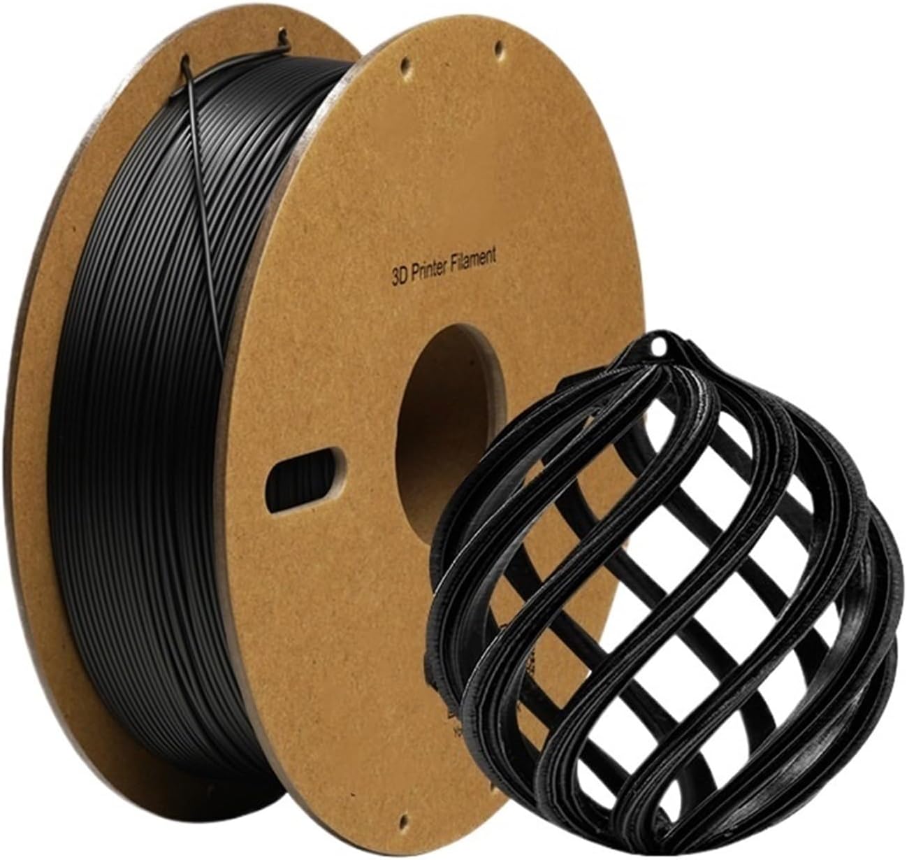 PLA+ 3D Printer Filament 1.75mm, Engineered for High Precision and Minimal Shrinkage On FDM Printers(Black-1KG)