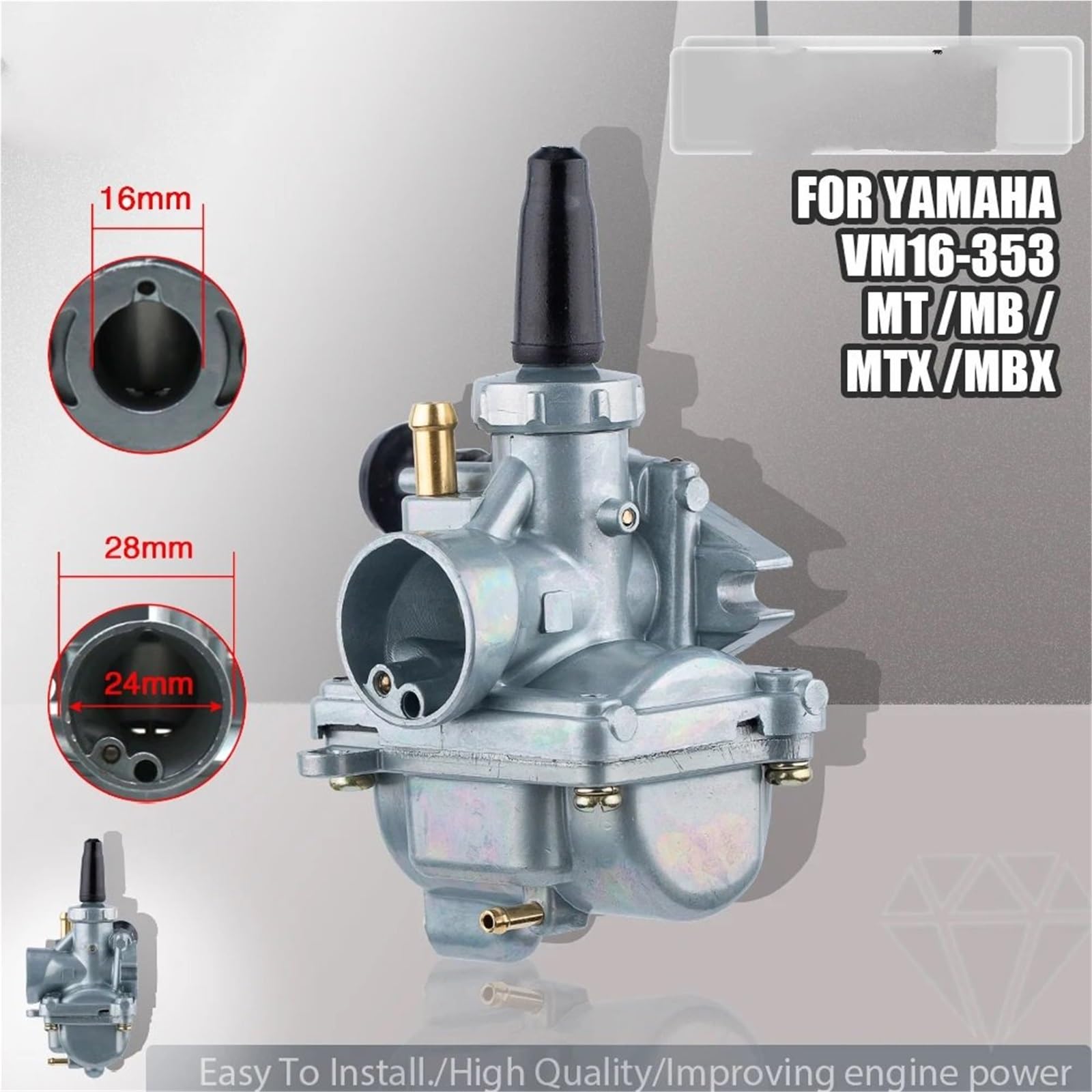 Amazon | 16mmキャブレター ミクニ VM16-353 に適合 ホンダ MT MB MTX