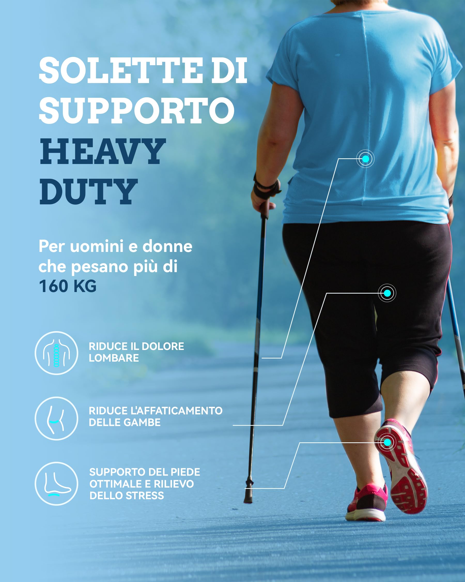 Sollievo dal Dolore al Tallone, Cuscinetti per il Tallone QBK per Stare in Piedi Tutto il Giorno, Risolvere Fascite Plantare, Collasso dell'Arco, Tendinite di Achille, Gambe a Forma di X-O L