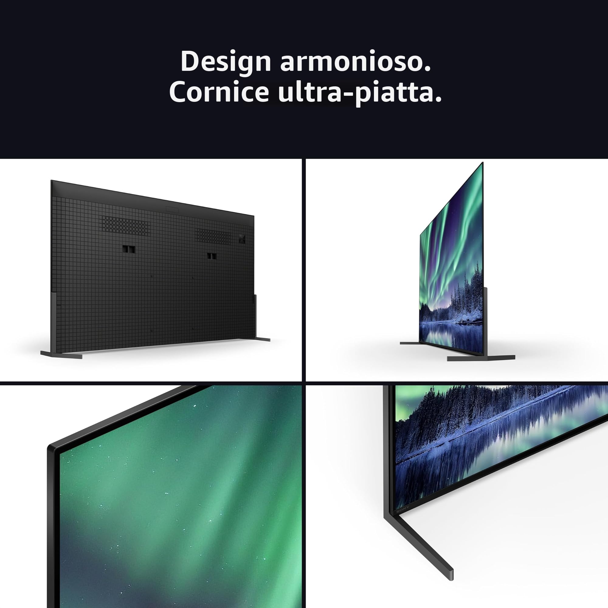 Sony K-55XR8 Televisione 55" 4K Oled Ultra HD Smart TV, HDR, DVB-T2, Hevc Main 10, Wi-Fi Nero