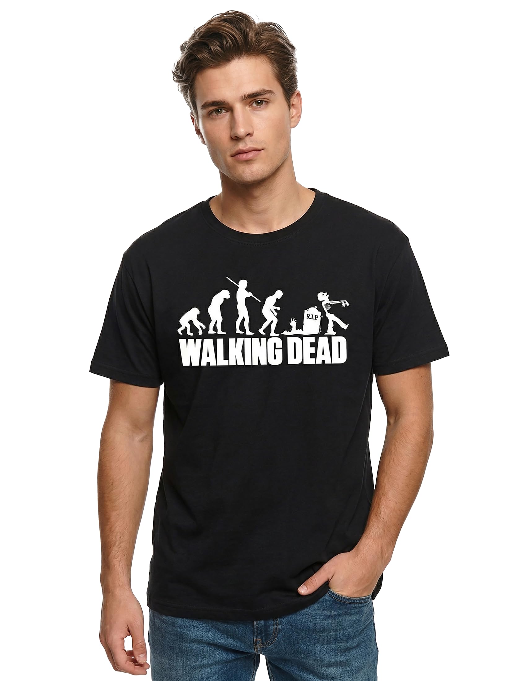MAKAYA Walking Dead - Camiseta Negra Hombre