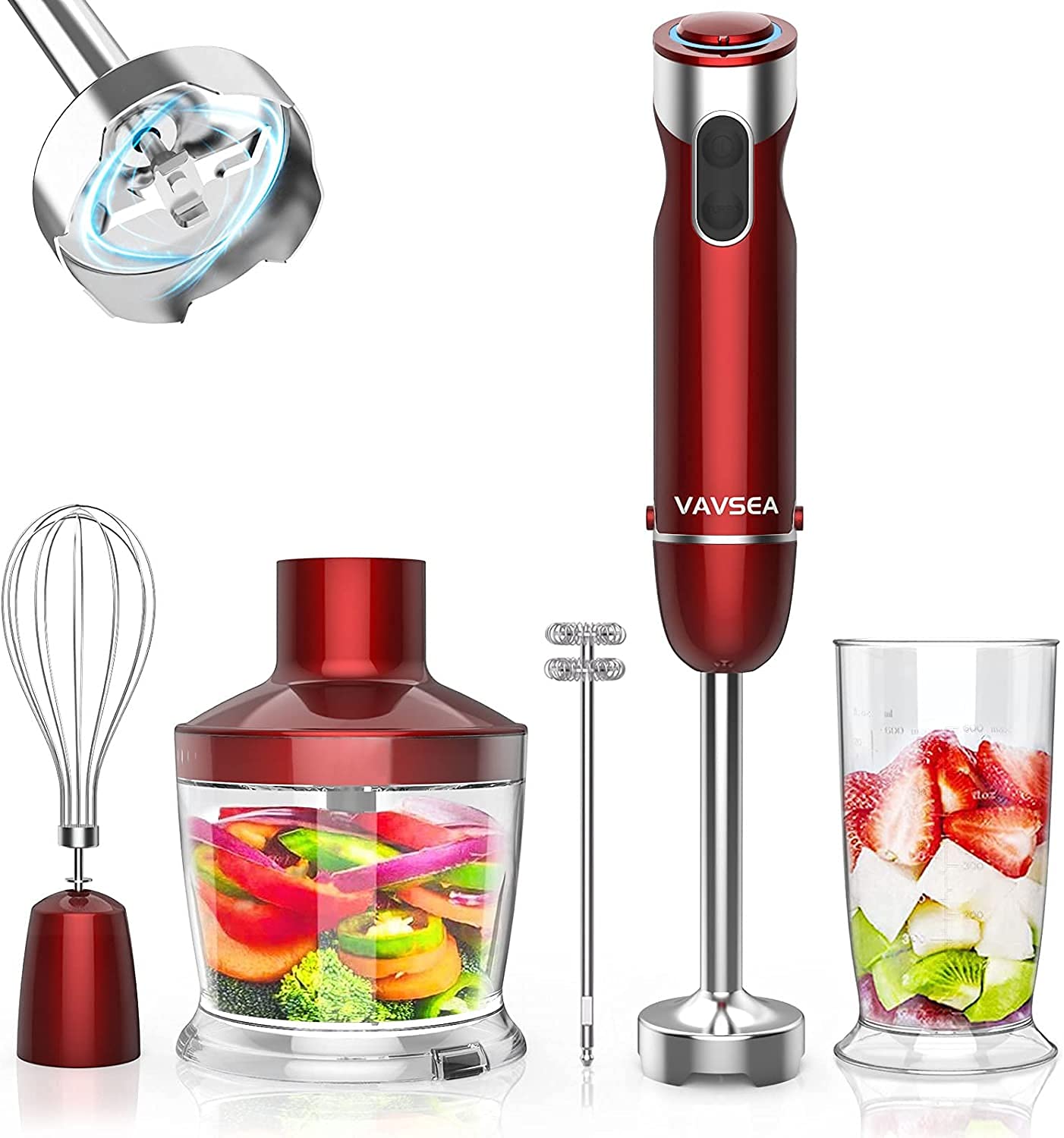 Buy VAVSEA 1000W 5in1 Immersion Hand Blender, 12 Speed Handheld Stick