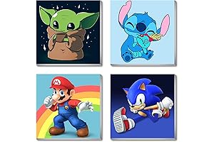 hkejoi Paint by Number Kits for Teens (4 Pack)