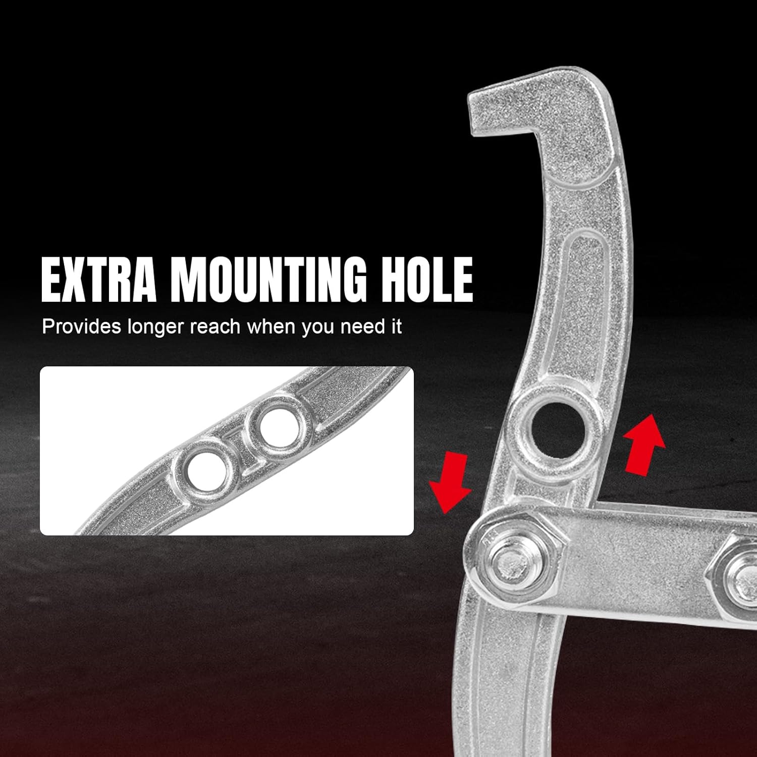 Big RED Gear Puller Set, 3''4''6'' 3 jaw Puller Tool, Puller Kit for Gearing, Pulley and Bearing Removal, Puller Kit Pulley with Reversible Jaws, 3 Pcs