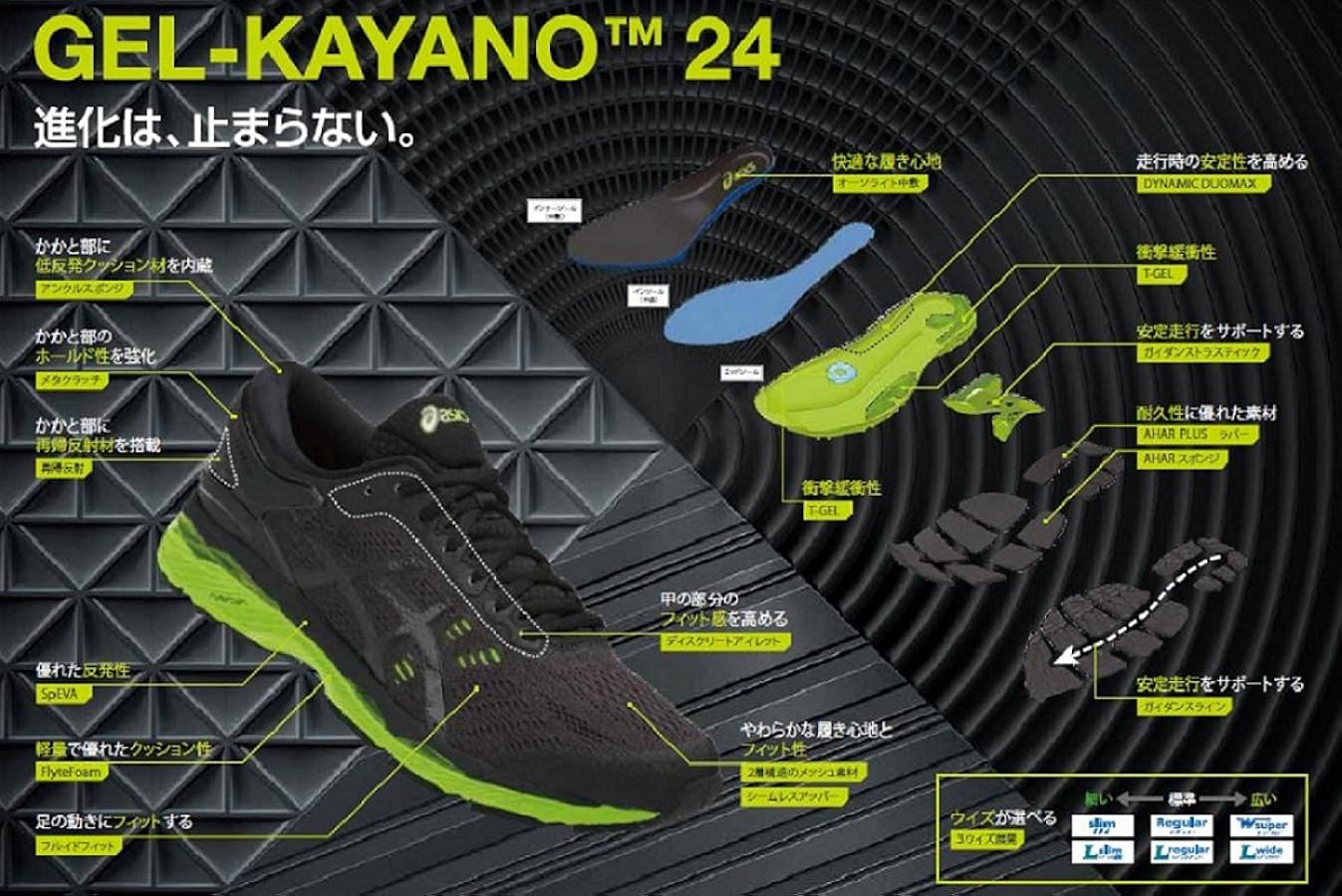 Amazon | [アシックス] ランニングシューズ GEL-KAYANO 24 9390