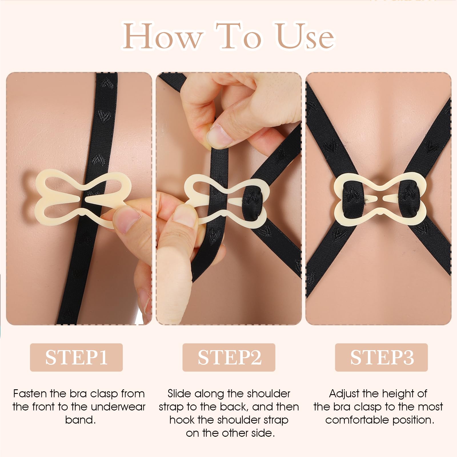 Nogeiq 16 Stück BH Träger Clip Damen BH Klammer Rücken BH Clips für BH Träger Rücken, rutschfeste BH Träger Halter, Unsichtbare Bra Strap Clips für Fitnesssport Verhindern Schultergurte Rutschen