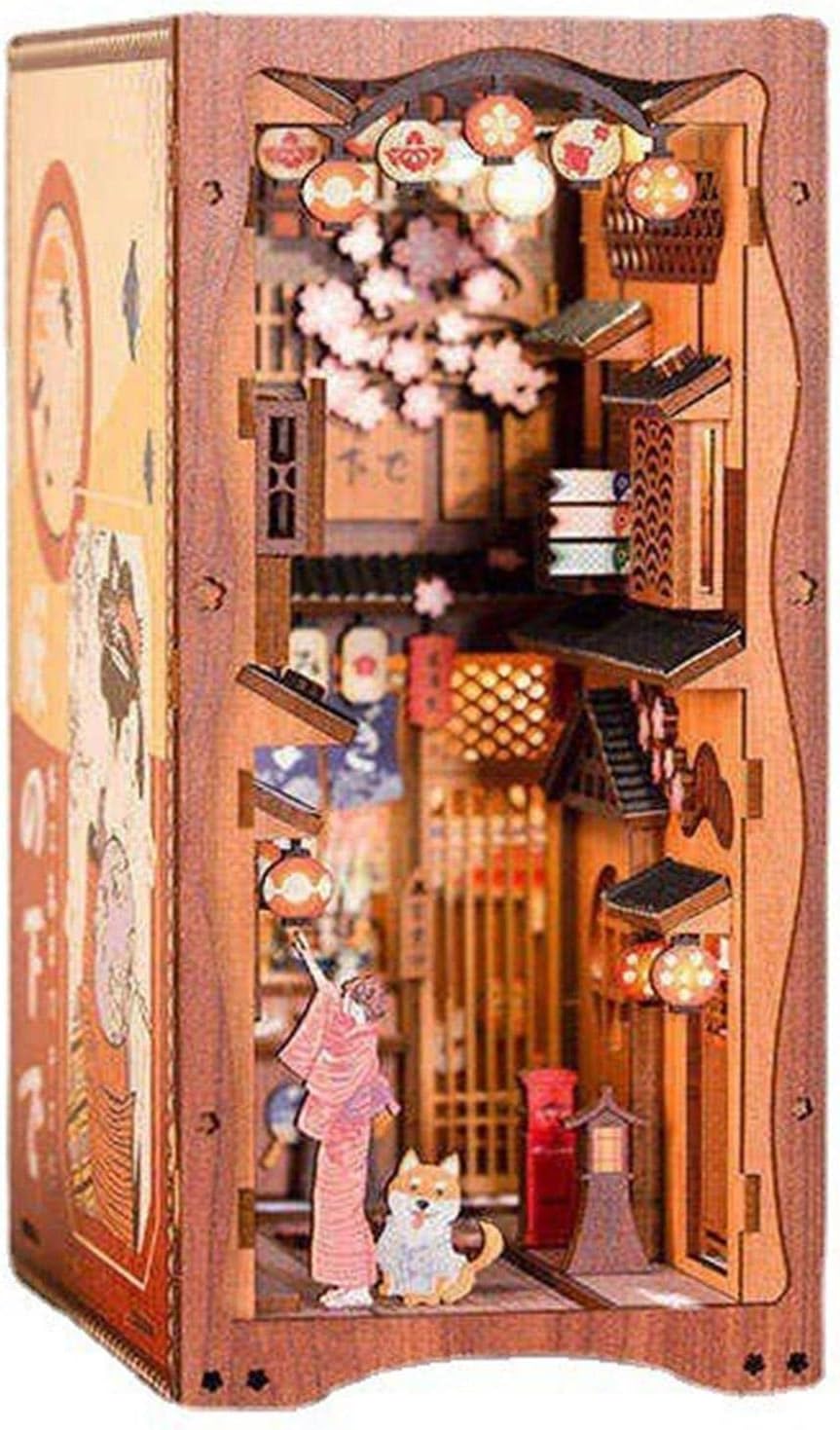 DIY Book Nook Kit, Wooden Bookends, 3D Wooden Puzzle Bookends, Book