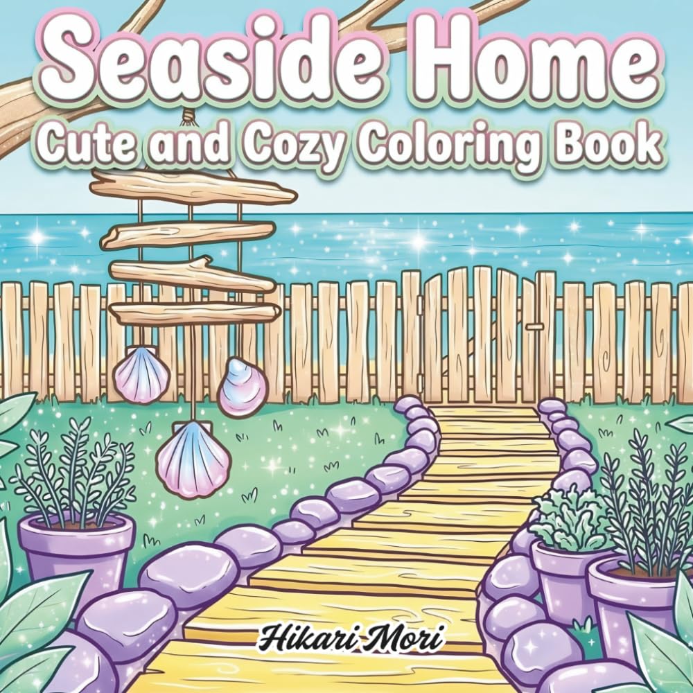 Seaside Home Coloring Book: Bold and Easy Illustrations for Adults, Teens, and Seniors