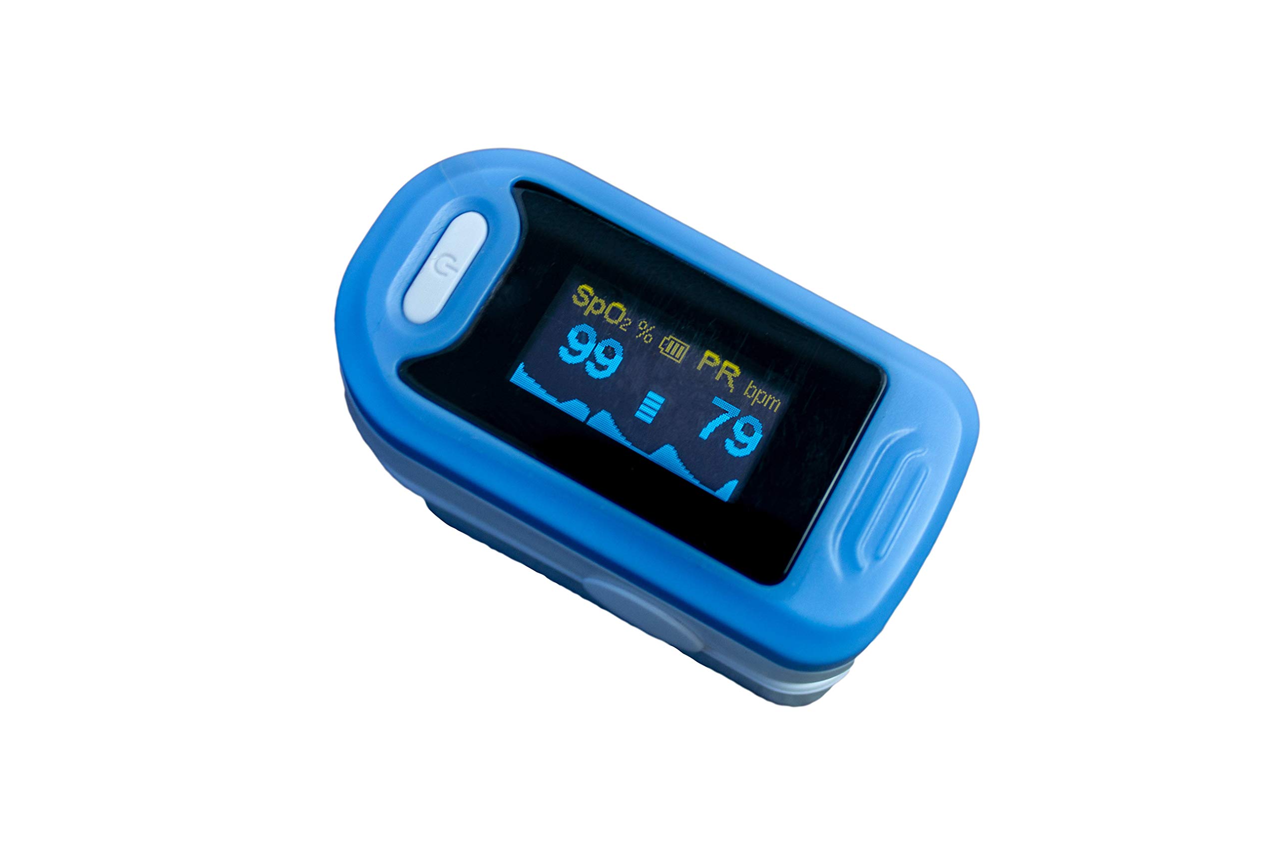 Mobiclinic®, Pulsioxímetro de Dedo, Oxímetro Pulso, Digital, PY-04, Preciso y Fiable, No Invasivo, Pulsómetro con Pantalla Led, Frecuencia Cardíaca, Medición Spo2, Azul