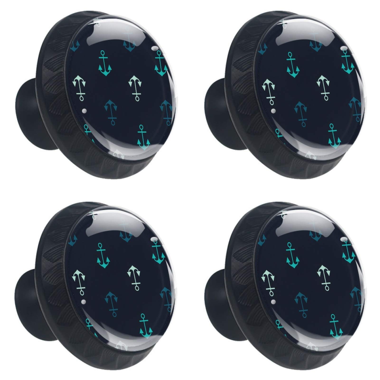 Boutons de meuble ronds style marin en verre pour rafraîchir une commode