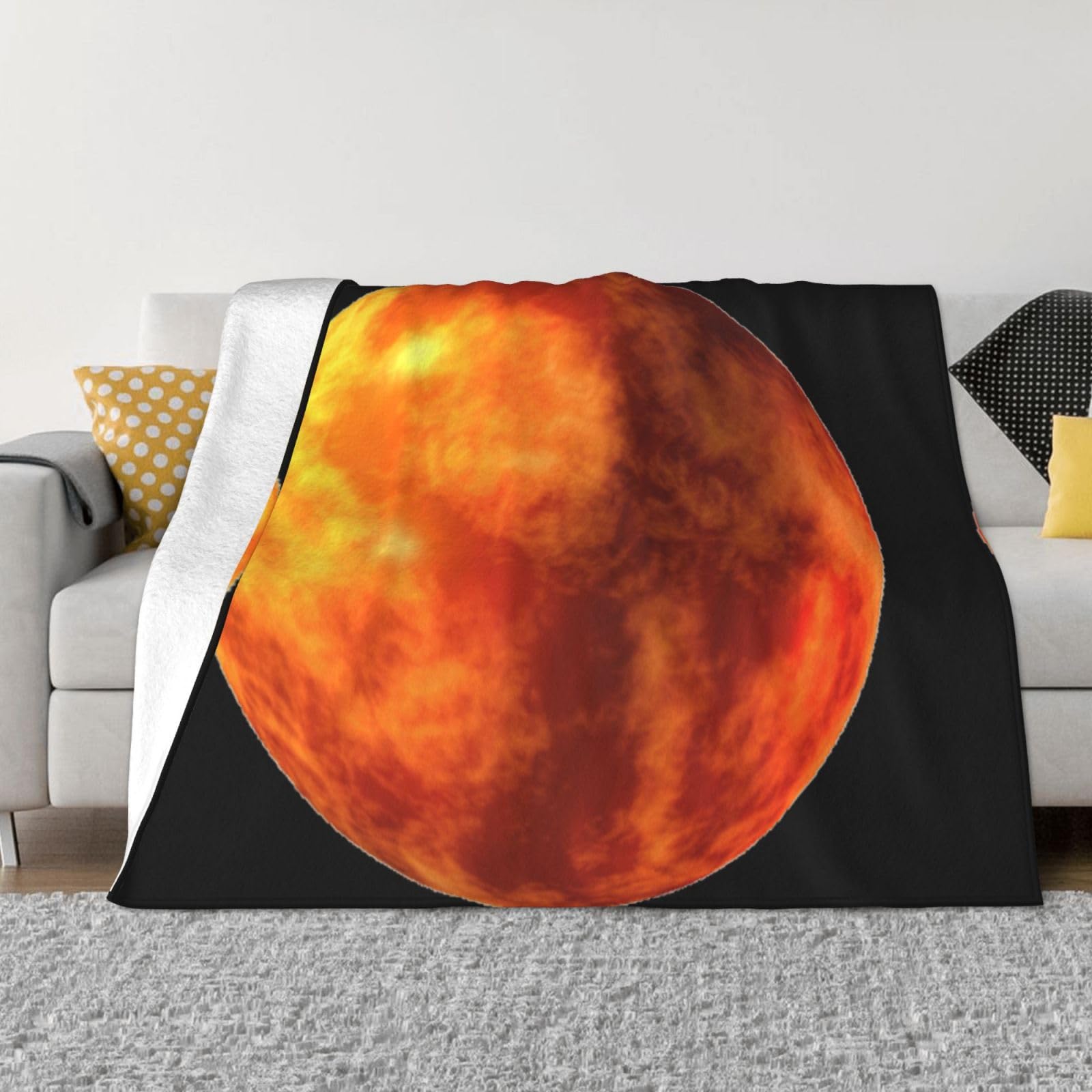 Couverture de lit en flanelle Mars Planetluxury pour vos soirées cocooning au salon
