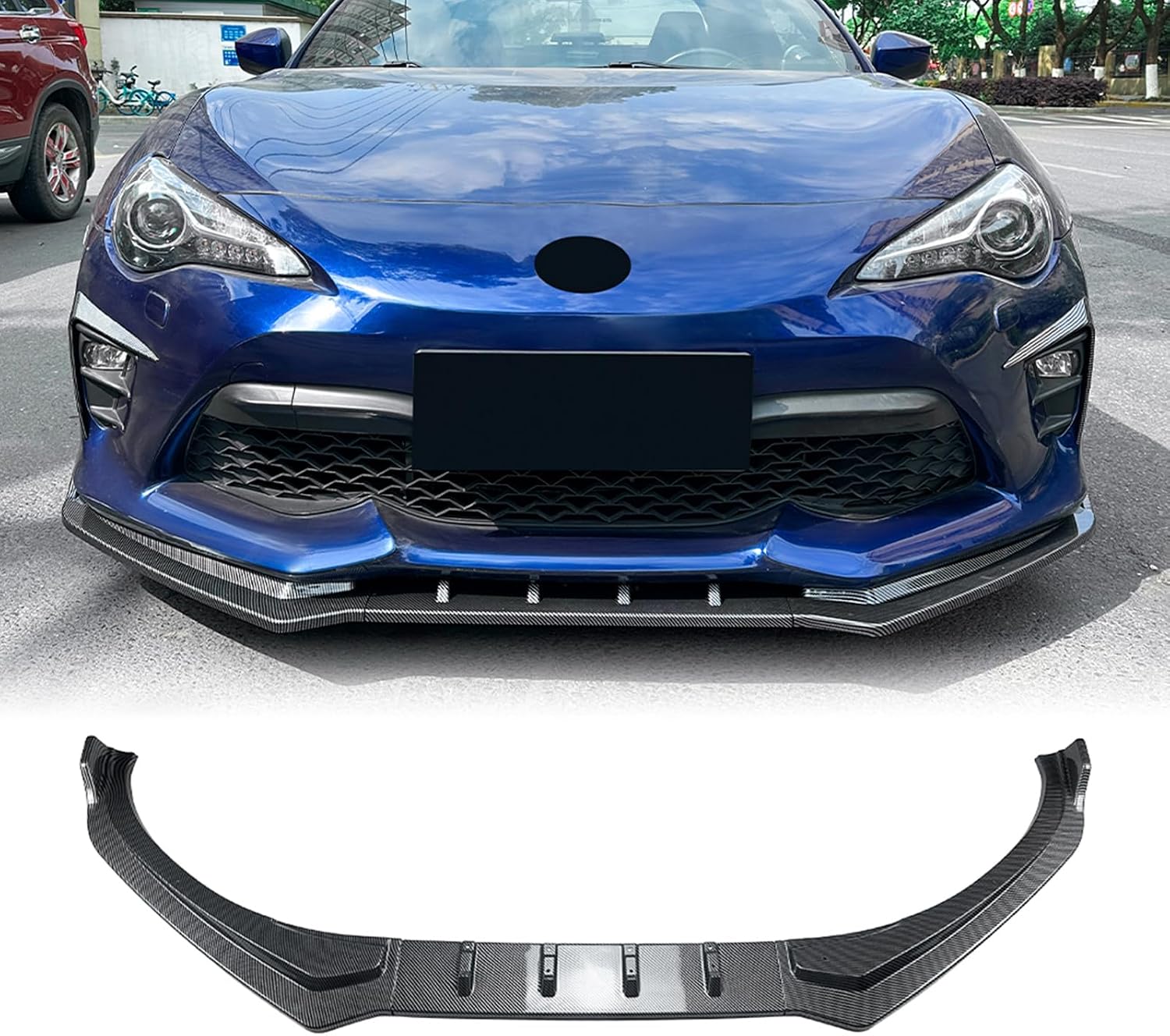 Front Bumper Spoiler Lip for Toyota GT86 2017-2020 Black