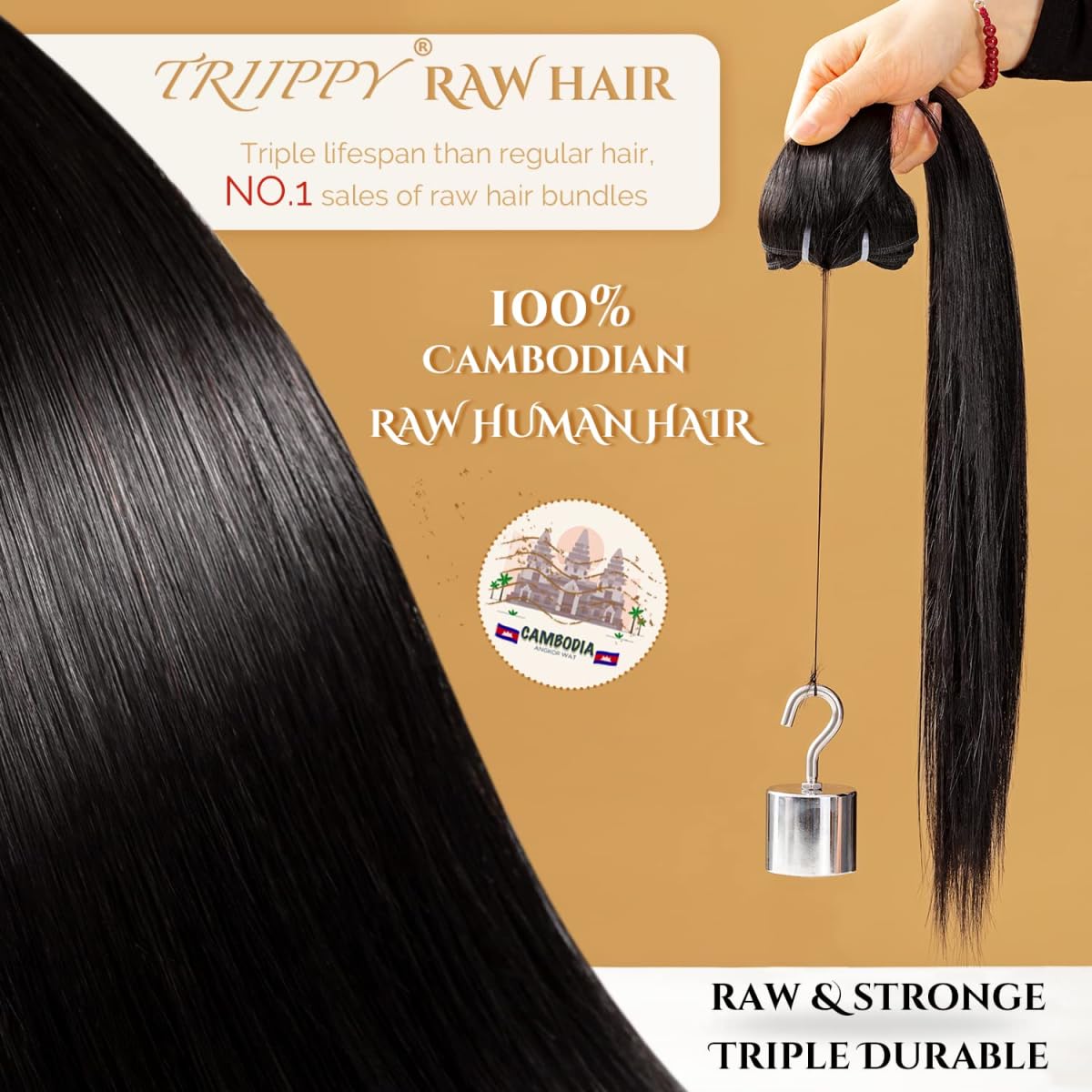 Amazon.com : TRIIPPY (16 16 16 18 Inches) Raw Cambodian 