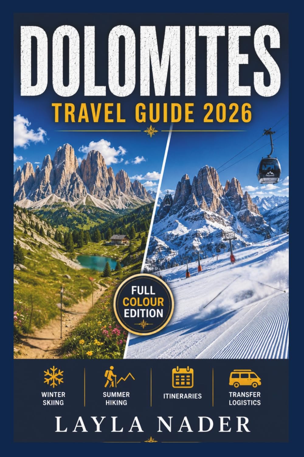 DOLOMITES TRAVEL GUIDE 2026: Winter Skiing and Summer Hiking Itineraries With Cable Car, Bus and Transfer Logistics