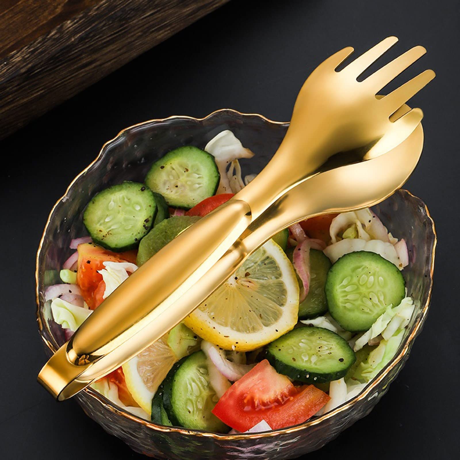 Pinces de Service antidérapantes en Acier Inoxydable pour Aliments, Viande, Salade, Pain, Barbecue, Accessoires de Cuisine, ustensiles de Cuisine