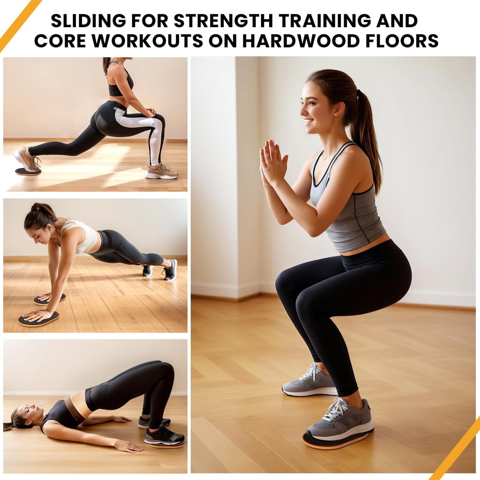 Trainingsgleiter, leichte Herren-Fitness-Schieber für Füße, Rumpf-Trainingsausrüstung, tragbar, für Männer, Frauen, Teenager, Fitness, Pilates, Liegestütze, Crunches, Training
