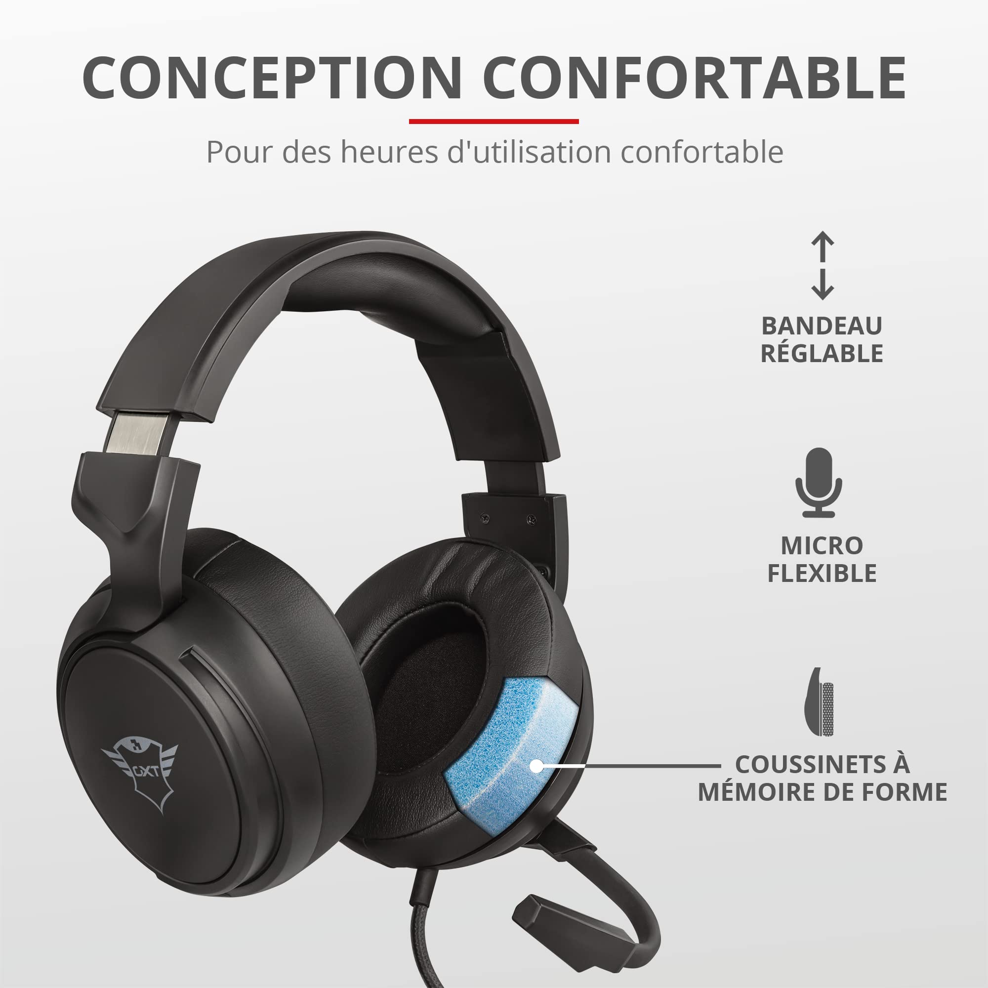 Trust Gaming Casque Gamer GXT 433 Pylo Casque Micro pour Consoles et PC, Filaire, Jack 3.5mm, Câble Tressé, Microphone Repliable pour PS4, PS5, Xbox Series X, Xbox One, Nintendo Switch - Noir