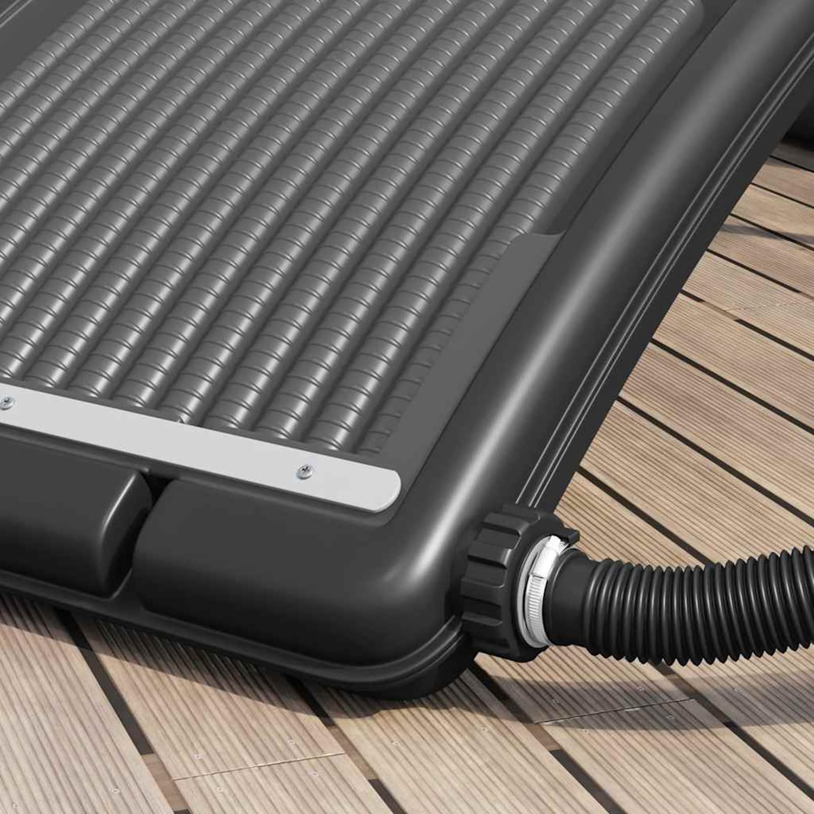 Gecheer Pannelli Solari Termici per Piscina, Riscaldatori Solari Curvi 110x65 cm in HDPE PC Alluminio, di Riscaldamento per Piscine Fuori Terra