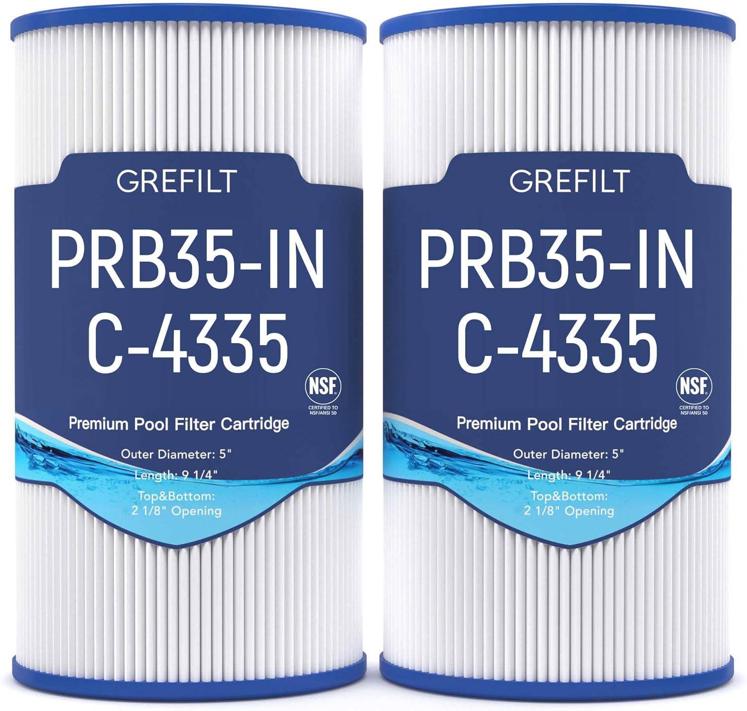 C-4950 Hot Tub Filter Compatible with PRB50-IN Hot Tub Filter, Filbur FC-2390, J200, Guardian 413-212-02, 5X13 Drop in, 50 sq.ft, 2-Pack