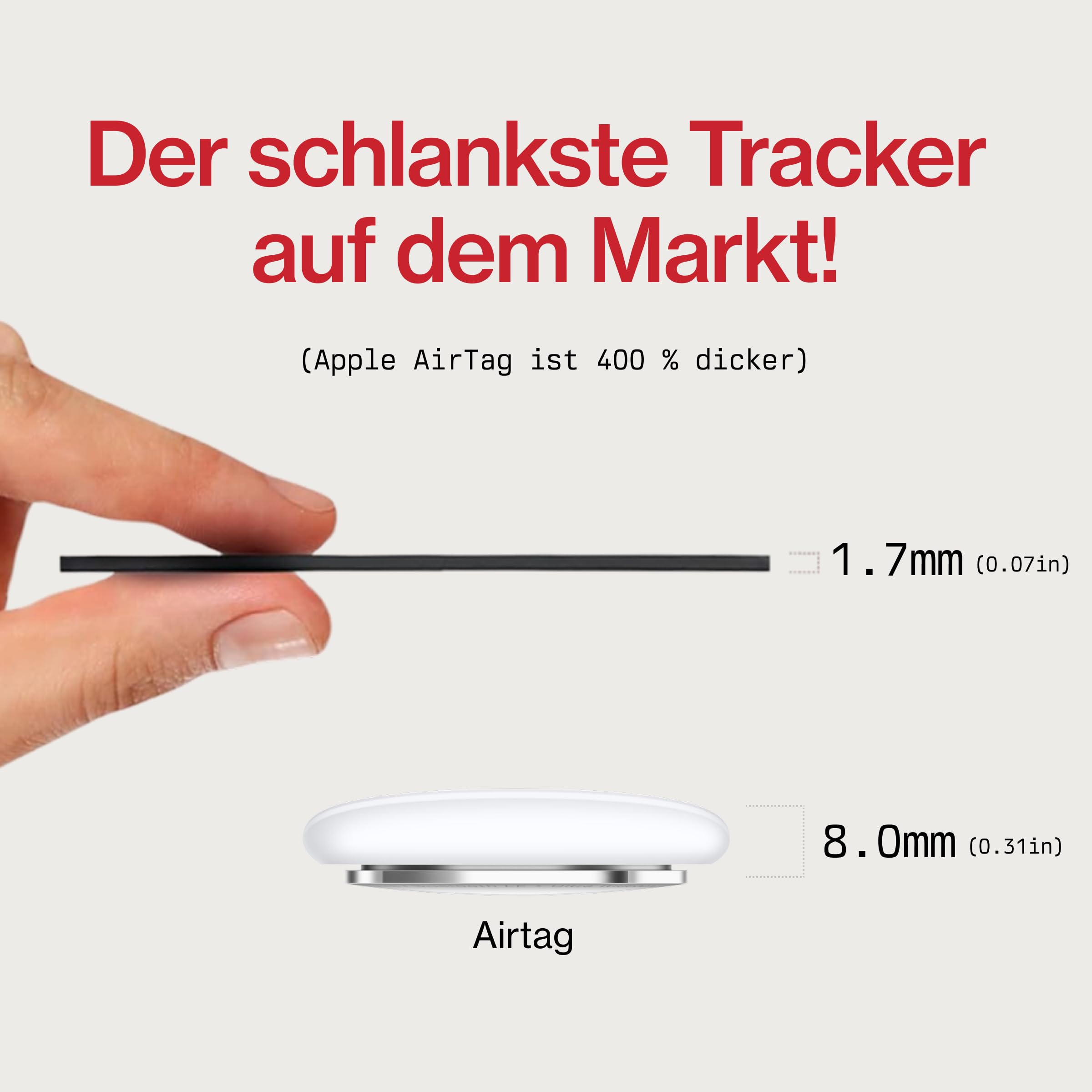 KeySmart SmartCard (Gen 3) – MFI-zertifizierte Wallet-Tracker-Karte, kompatibel mit Apple „Wo ist?“ & Google Find Hub, wiederaufladbarer GPS-Tracker, wasserdicht.3er-Pack