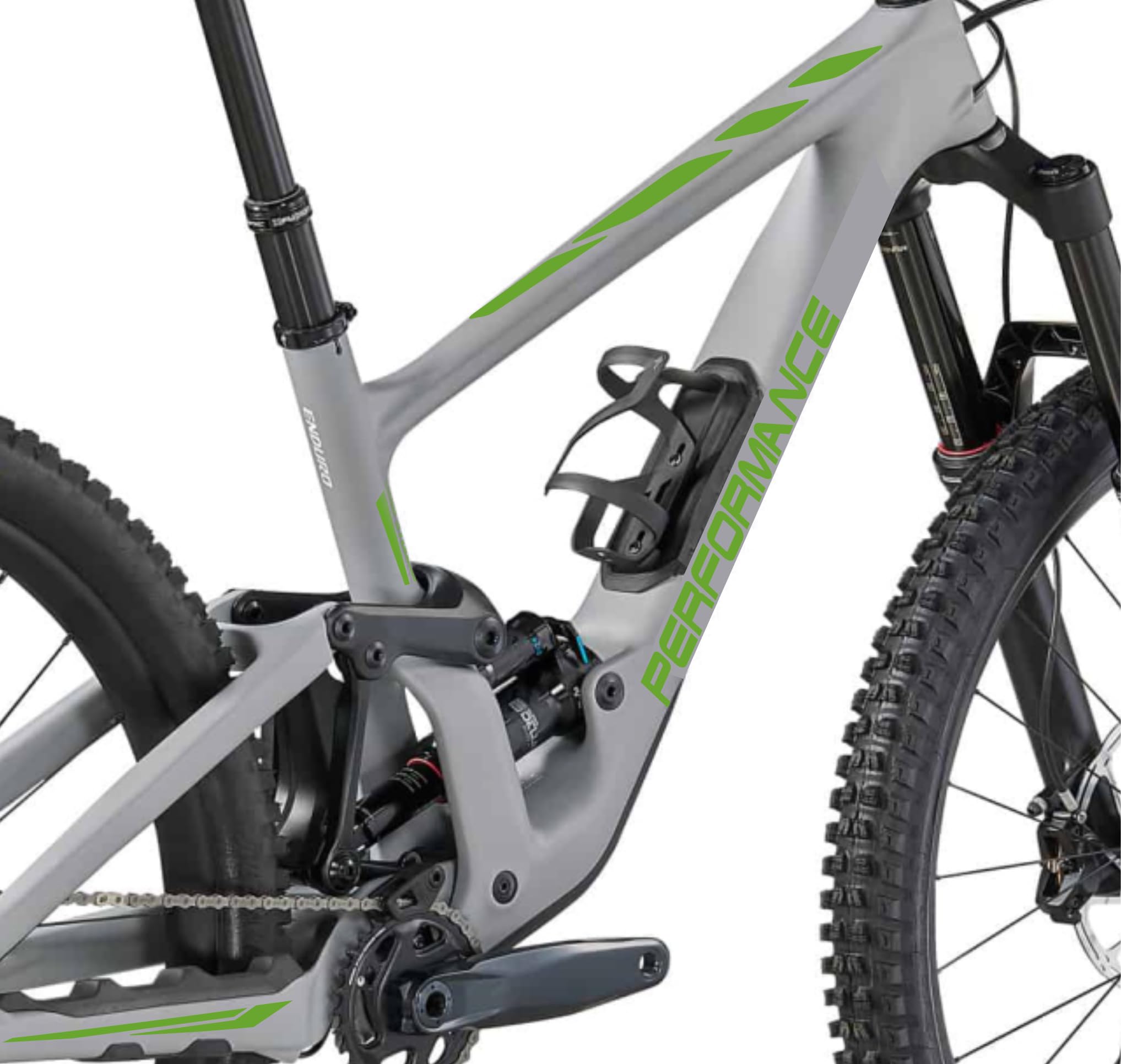 Set 7 Adesivi Stickers Decal Telaio Bici Bicicletta adesivi telaio MTB BDC Universale Protezione COD. B0174 (LIME 64)
