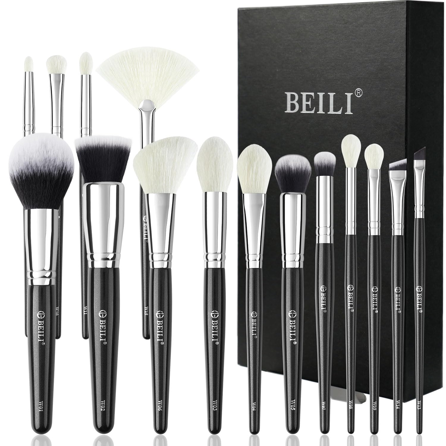 Amazon.co.jp: BEILI メイクアップブラシ15本セット、ファンデーション