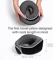Vista 5 de Proglobe Almohada ortopédica para el cuello, almohadas cervicales de viaje para aviones, kit de espuma viscoelástica, soporte para la cabeza