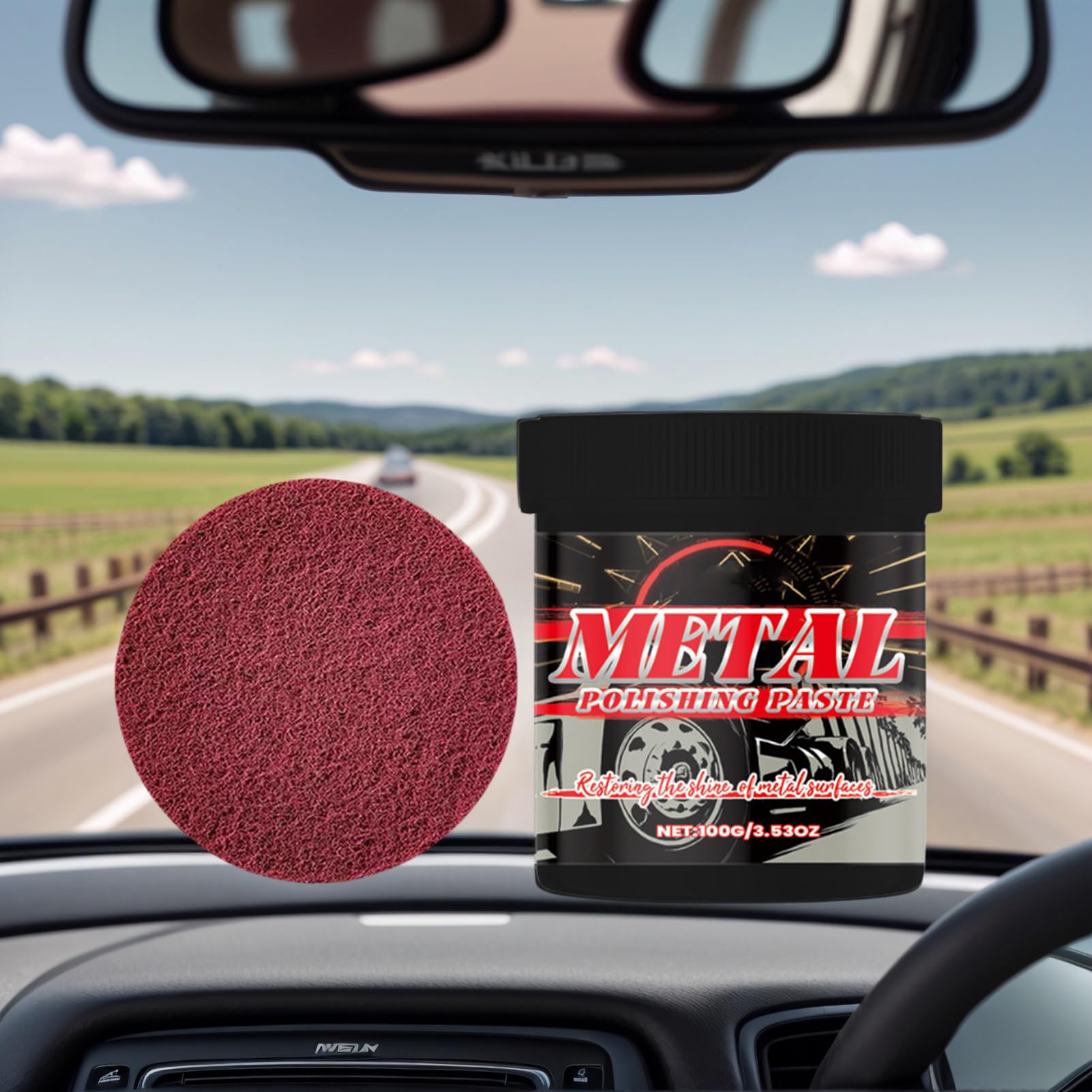 Auto Chrom- Und Metallglanz Schutzpaste Reparaturcreme Kfz-Pflege | Anlauf- und Oxidationsentferner für Chrom Schutzpaste-Reparaturcreme für Pkw, Motorrad, Boot, Wohnmobil, SUV, Zierblende,