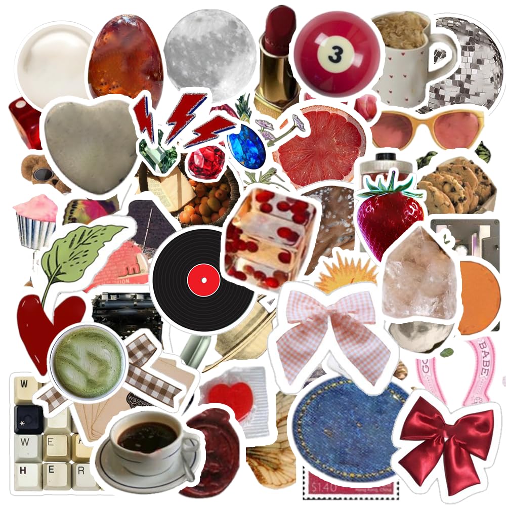 100PCS Y2K Vintage Aesthetic Stickers,Retro Book Decals,Vinyl Waterproof Stickers for Laptop Water Bottles Computer Phone Scrapbook Journal
