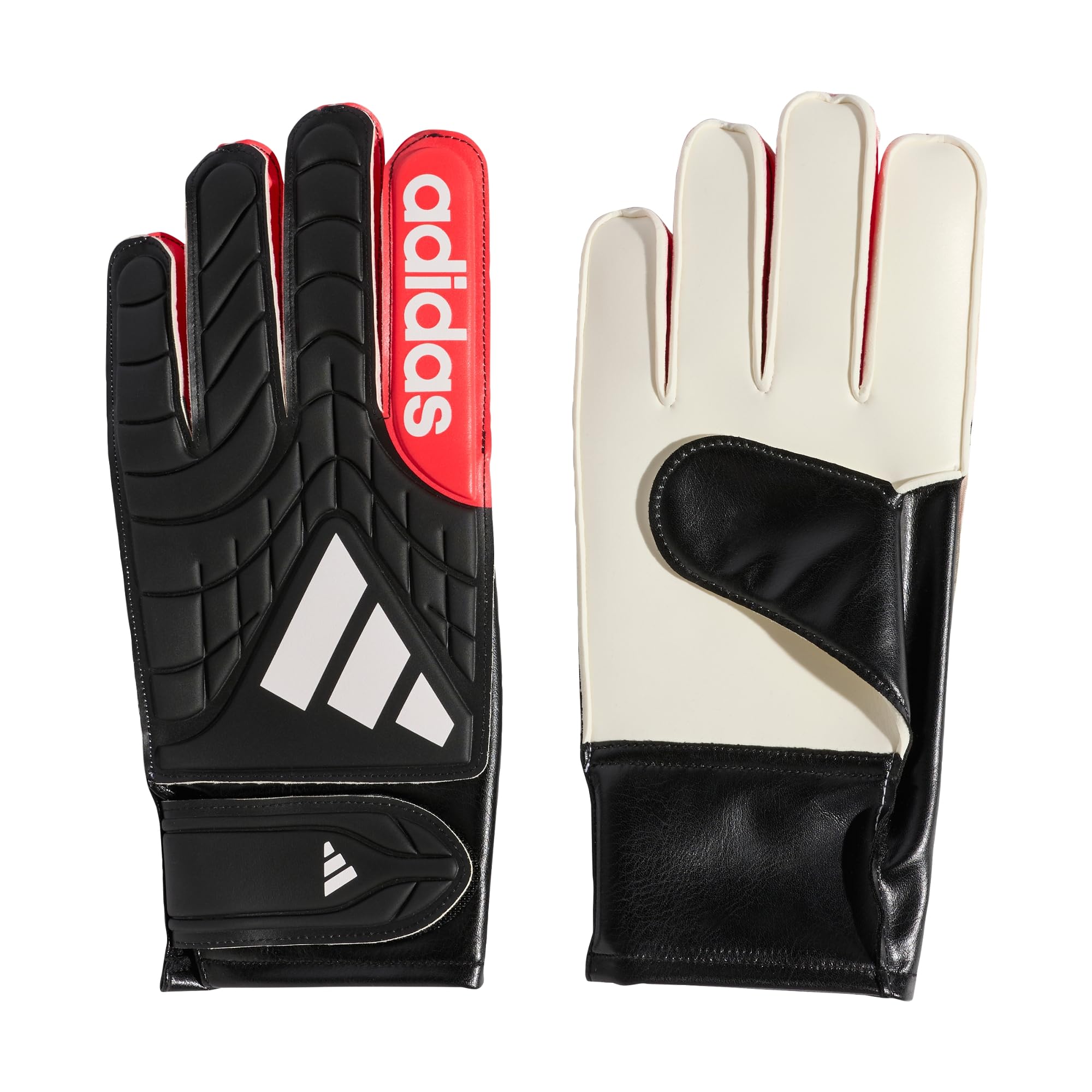 adidas Unisex Copa Goalkeeper Glove Club Gloves, black/white/lucid red, 10.5