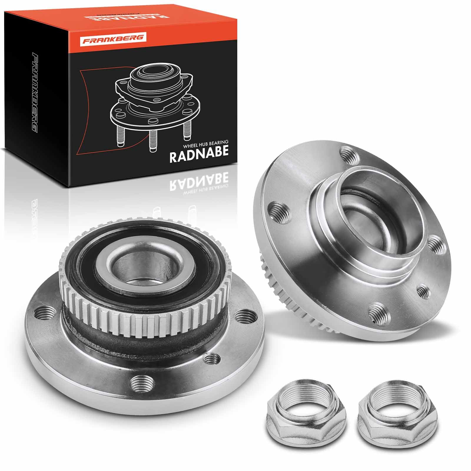 Frankberg Kit 2 rodamientos buje rueda delantera con anillo sensor | Al frente, Con anillo sensor Sensor de Velocidad de las Ruedas Sensor ABS