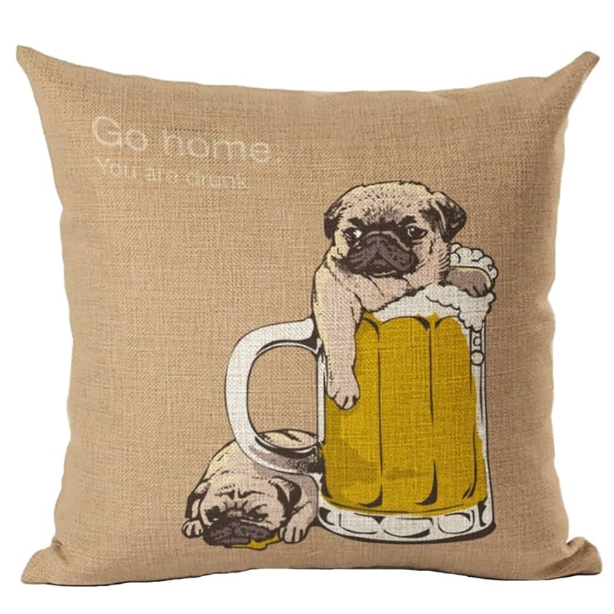 犬の顔　『パグ』クッションカバー 犬の顔 『パグ』クッションカバー クッションカバー 約45×45