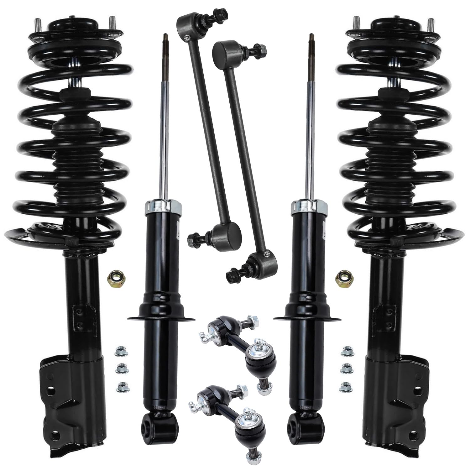 Detroit Axle - AWD 8pc Struts Shocks Kit for Jeep 2007-2008 Patriot Compass