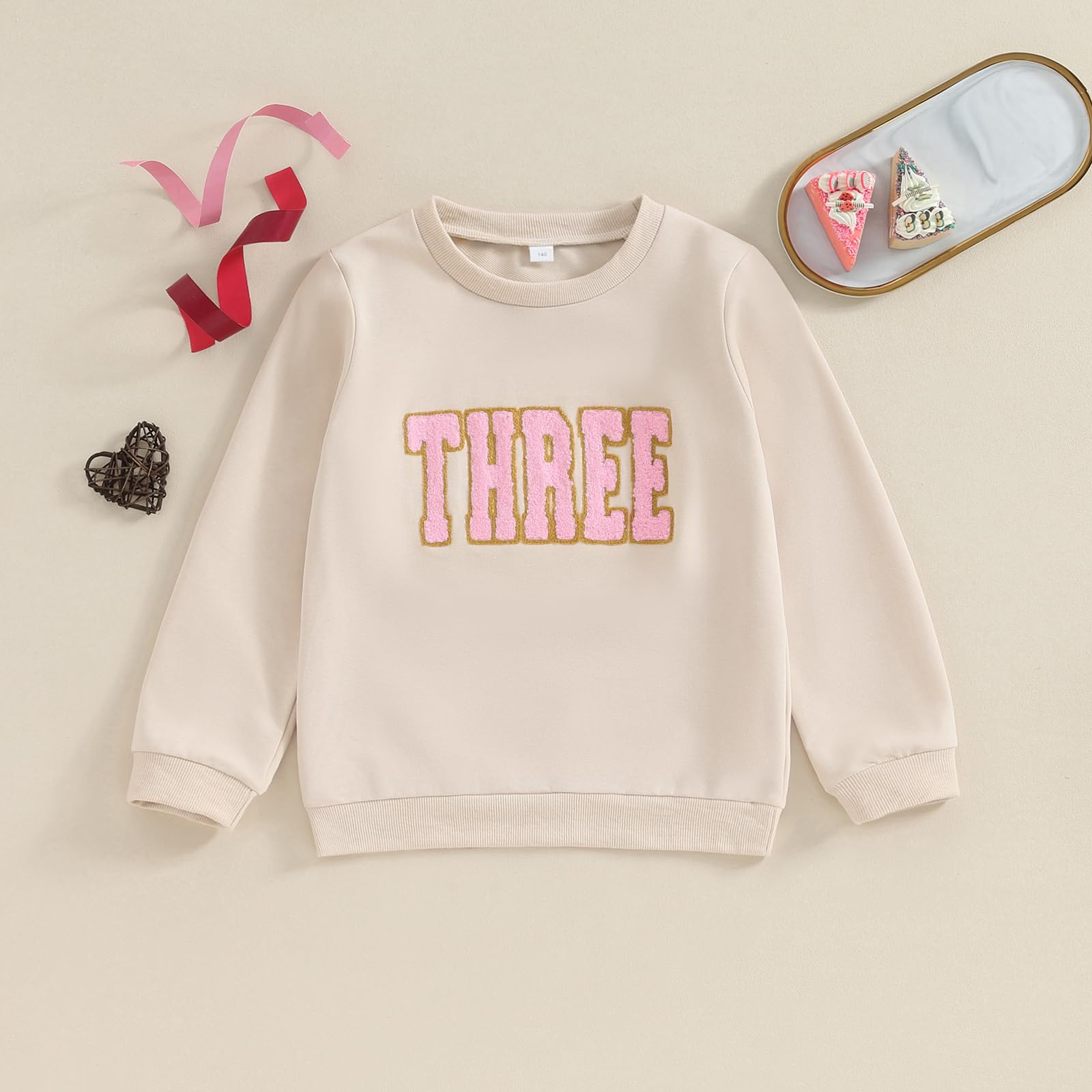 Tenue d'anniversaire pour bébé fille garçon One/Deux/Trois/Quatre/Cinve/Six Broderie Sweatshirt Chemises Cadeau d'anniversaire