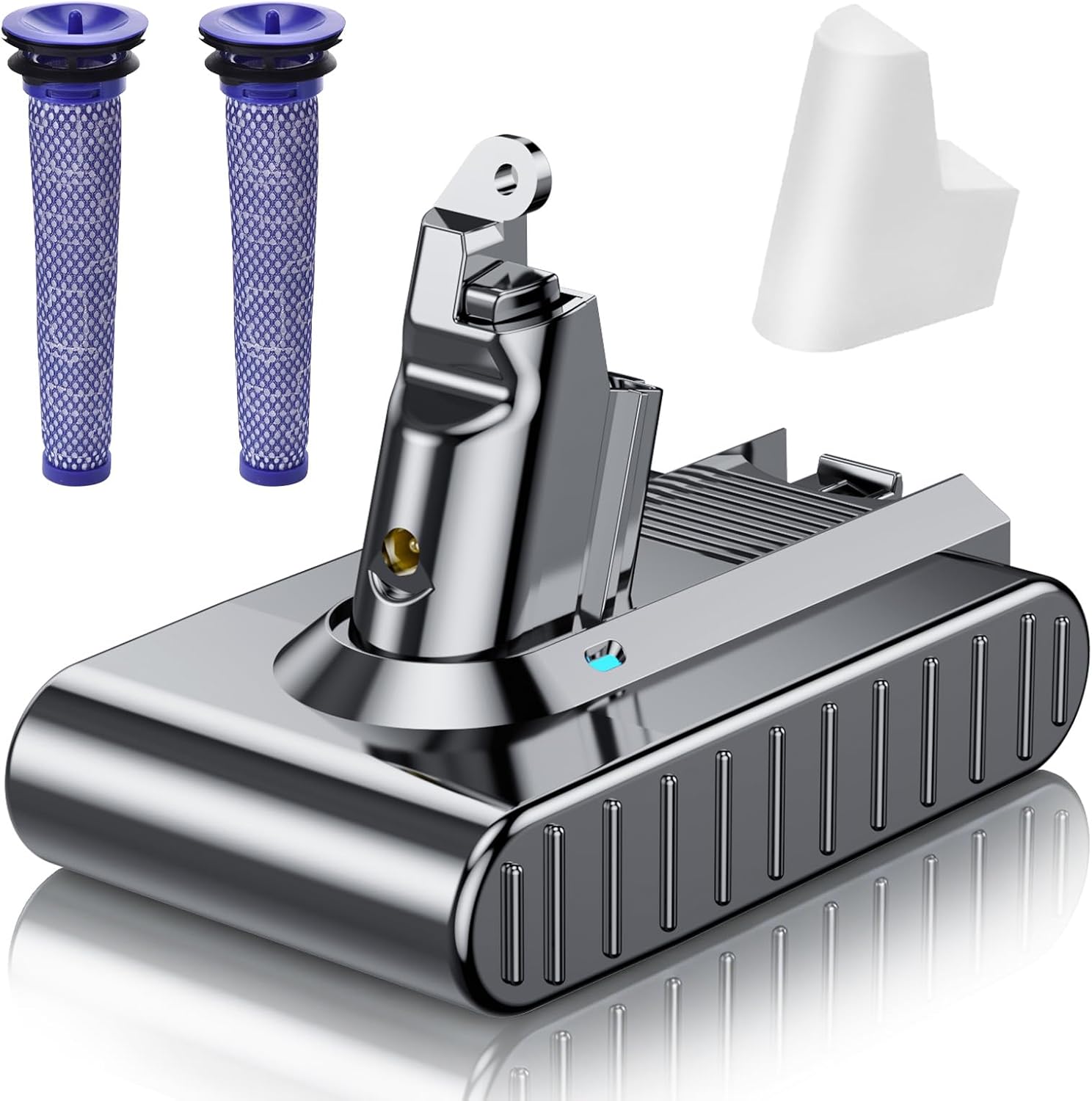 Upgraded 10000mAh V6 Animal Battery Replacement for V6 Animal Absolute Motorhead Fluffy SV03 SV04 SV05 SV06 SV07 SV09 DC58 DC59 DC61 DC62 Vacuum Cleaners 21.6V Li-ion (Not Fit V7, V8)