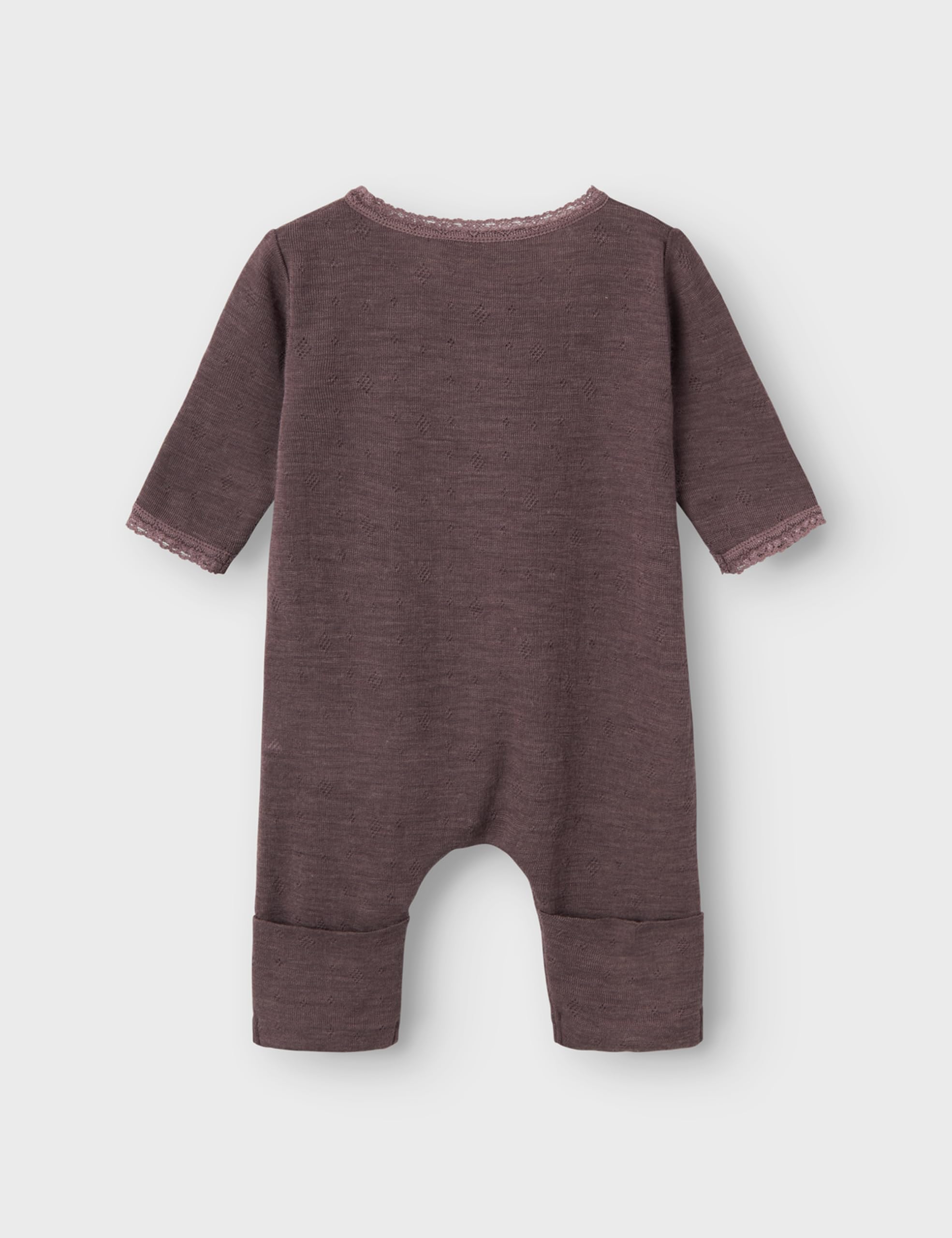 NAME IT śpioszki Niemowlęta - dziewczynki Nbfwang Wool Needle Nightsuit Solid Noos