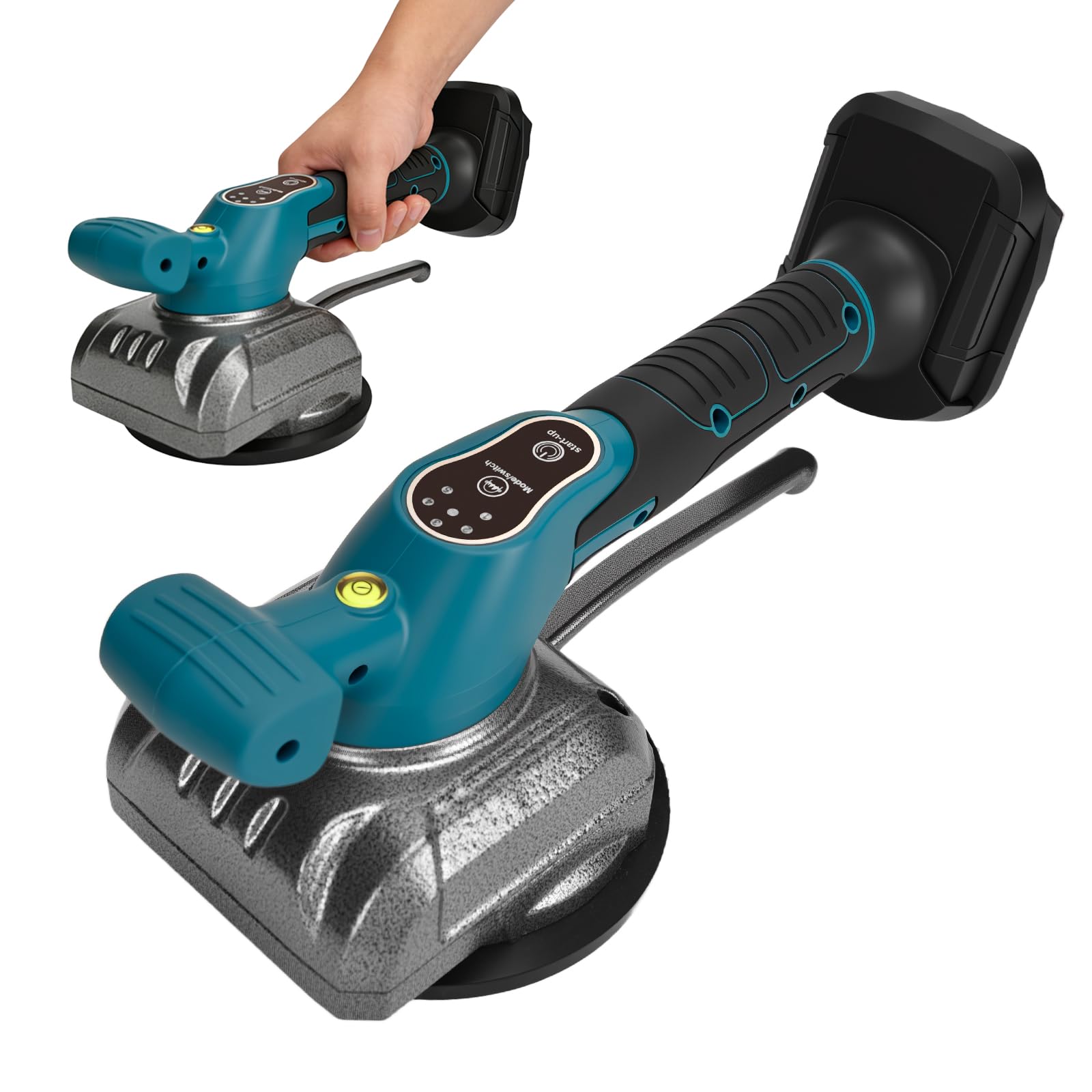 Cordless Tile Vibration Tool(NO Battery), Compatible with Makita 18v Battery, 12000 RPM, 100kg Adsorption for 0.2-1.2m Tiles, Handheld Tile Tiler Machine with 5 Gears Digital for Floor Tile Wall