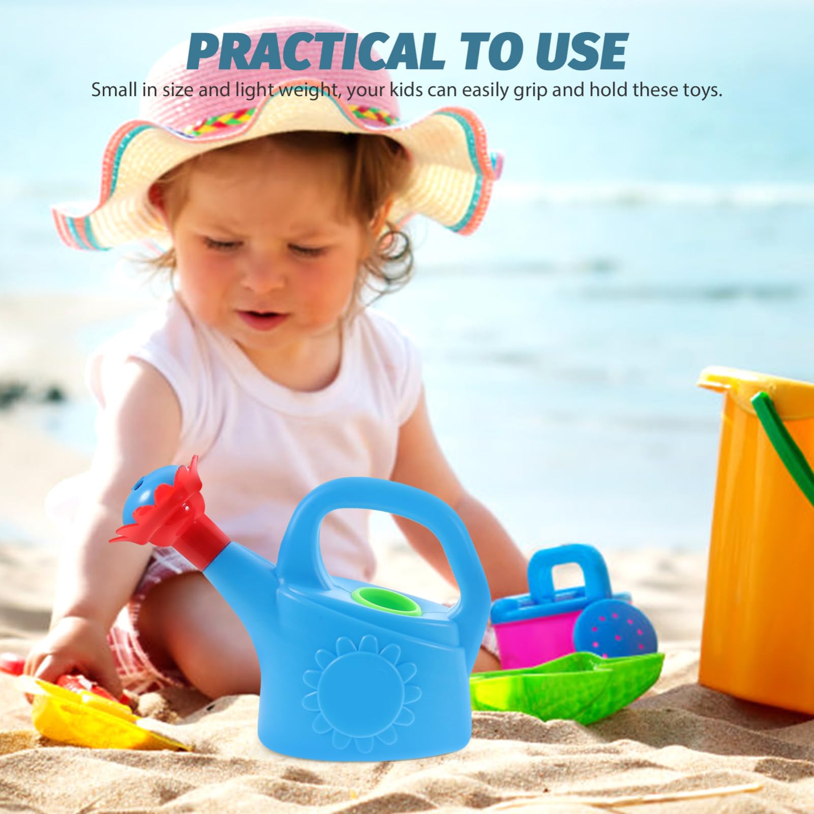 NUOBESTY 2pcs Plastic Chicken Watering Can Kids Garden Watering Cans Outdoor Toy Kids Bath Toys for Beach Garden (Random Color) - Image 4