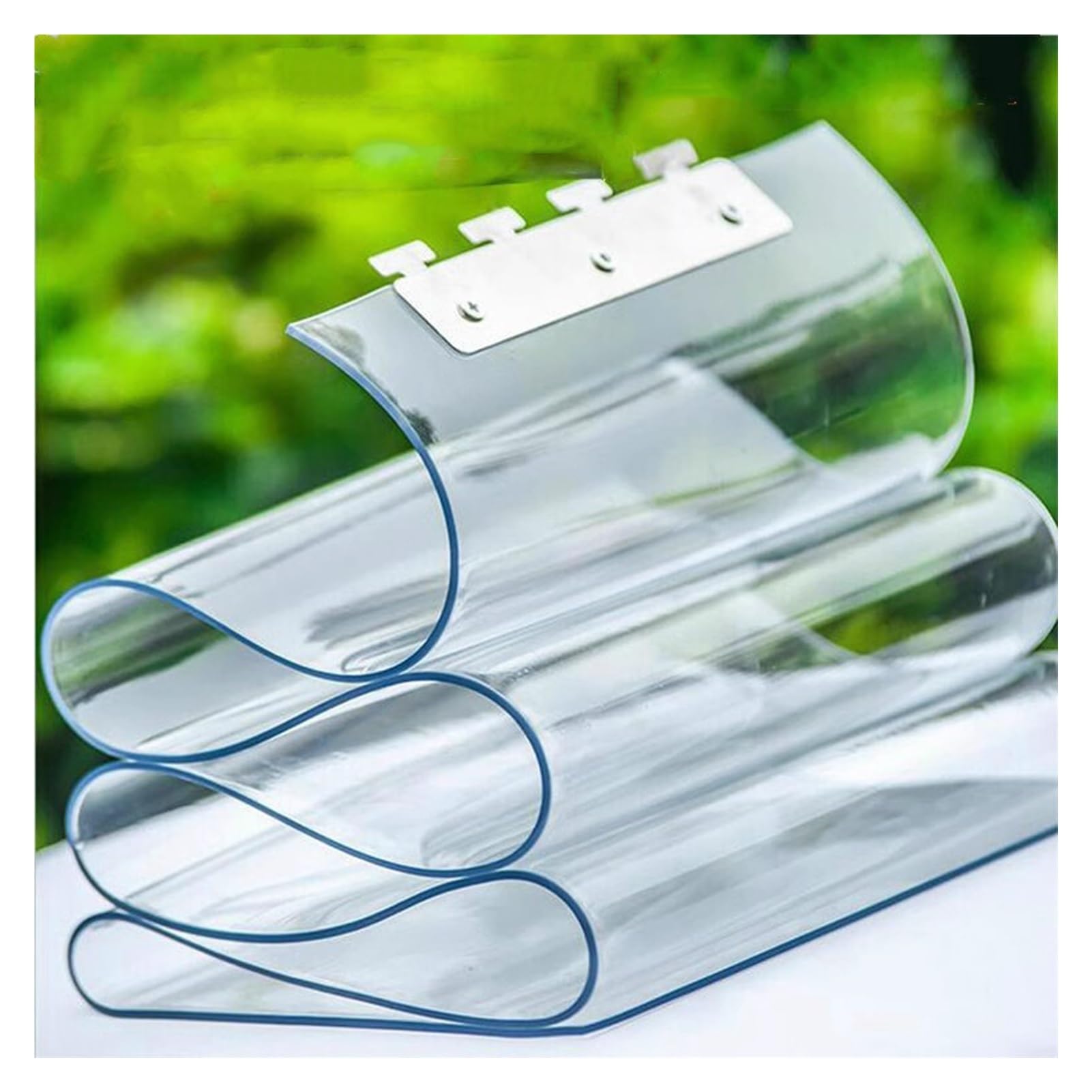 Rideau À Bandes en PVC 1,6mm/0,06" D'épaisseur, Rideaux Transparents Rideaux en Plastique Résistant Aux Rayures Rideau de Porte de Climatisation(1.2x2.5m)