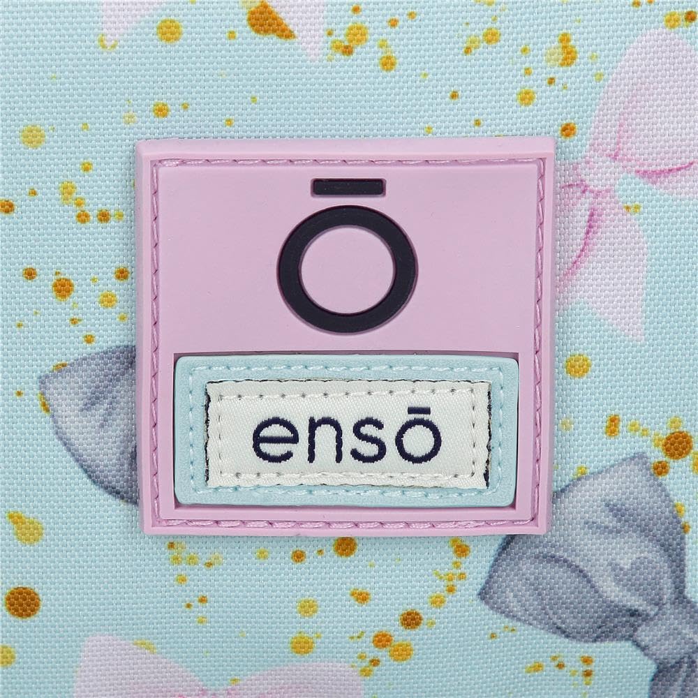 Enso Merci Amour potrójny zielony piórnik 22 x 10 x 9 cm Poliester, Niebieski, Talla única, potrójny piórnik, Niebieski, Taille unique, Zestaw potrójny