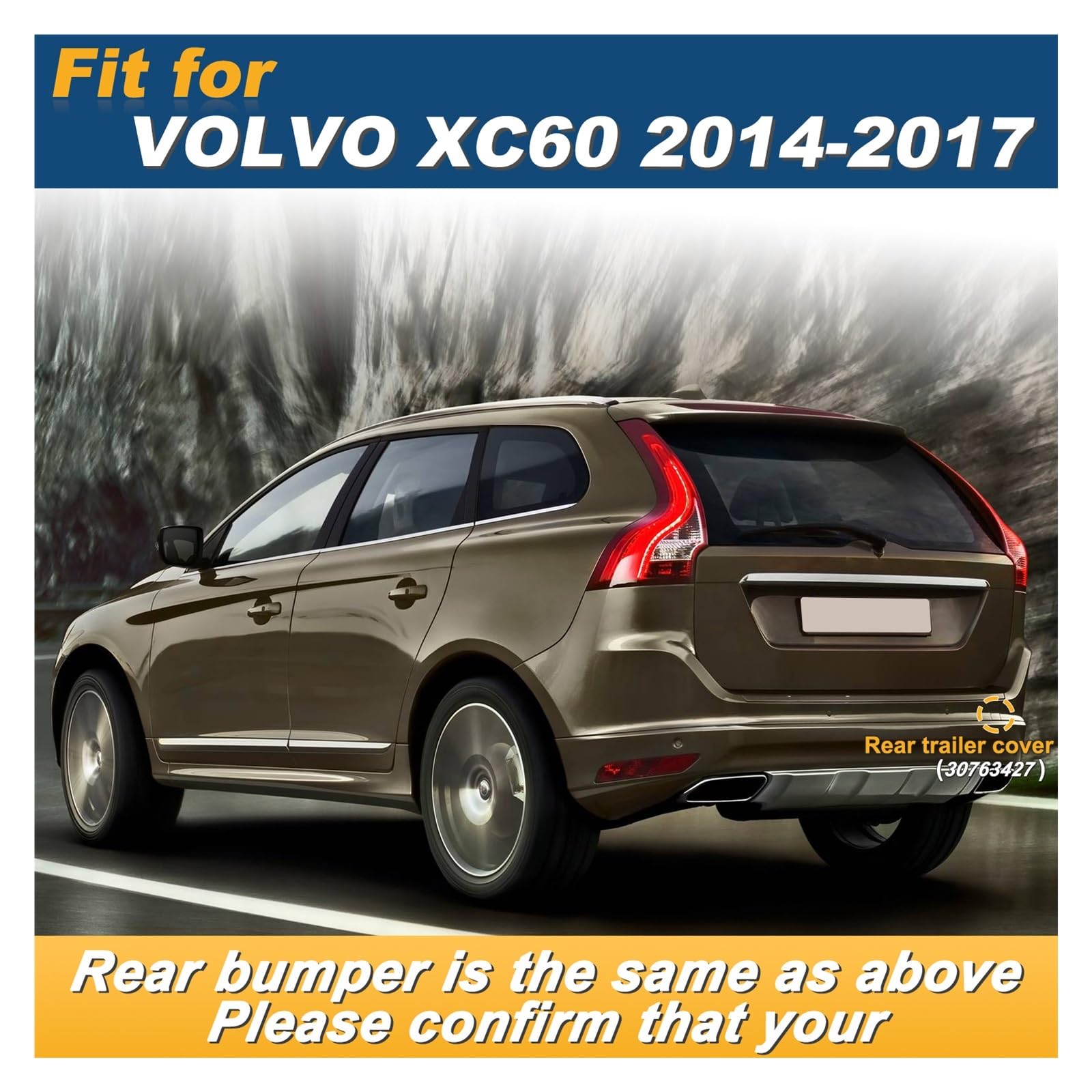 Cache De Crochet De Remorquage Pour Volvo XC60 2018-2021 - Remplacement En ABS Blanc, Référence 31449210 / 39849034