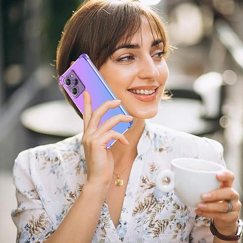 Miniatura 6 de Ueokeird Para Redmi Note 12 Pro Speed CasePoco X5 Pro 22101320G Caso, transparente lindo gradiente teléfono caso delgado anti arañazos flexible TPU