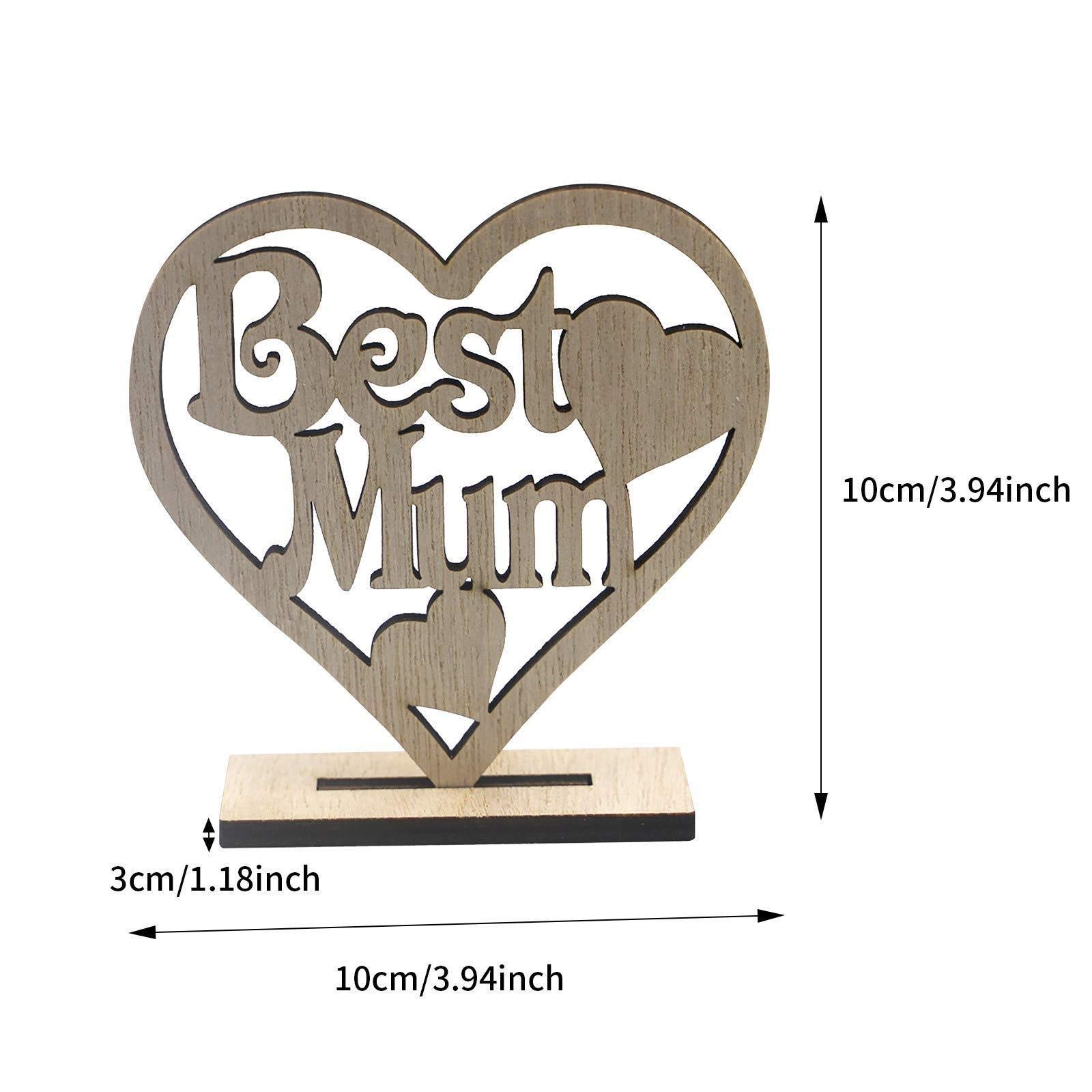 Set di 3 cuori in tessuto su supporti in legno / Regalo per la festa della mamma / Decorazione per camino di San Valentino / San Valentino rustico